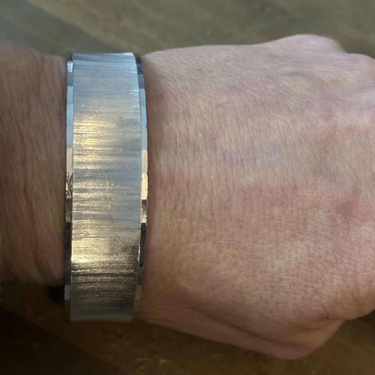 Monet Vintage Monet textured silver tone bangle bracelet Size ONE SIZE - 4 Thumbnail