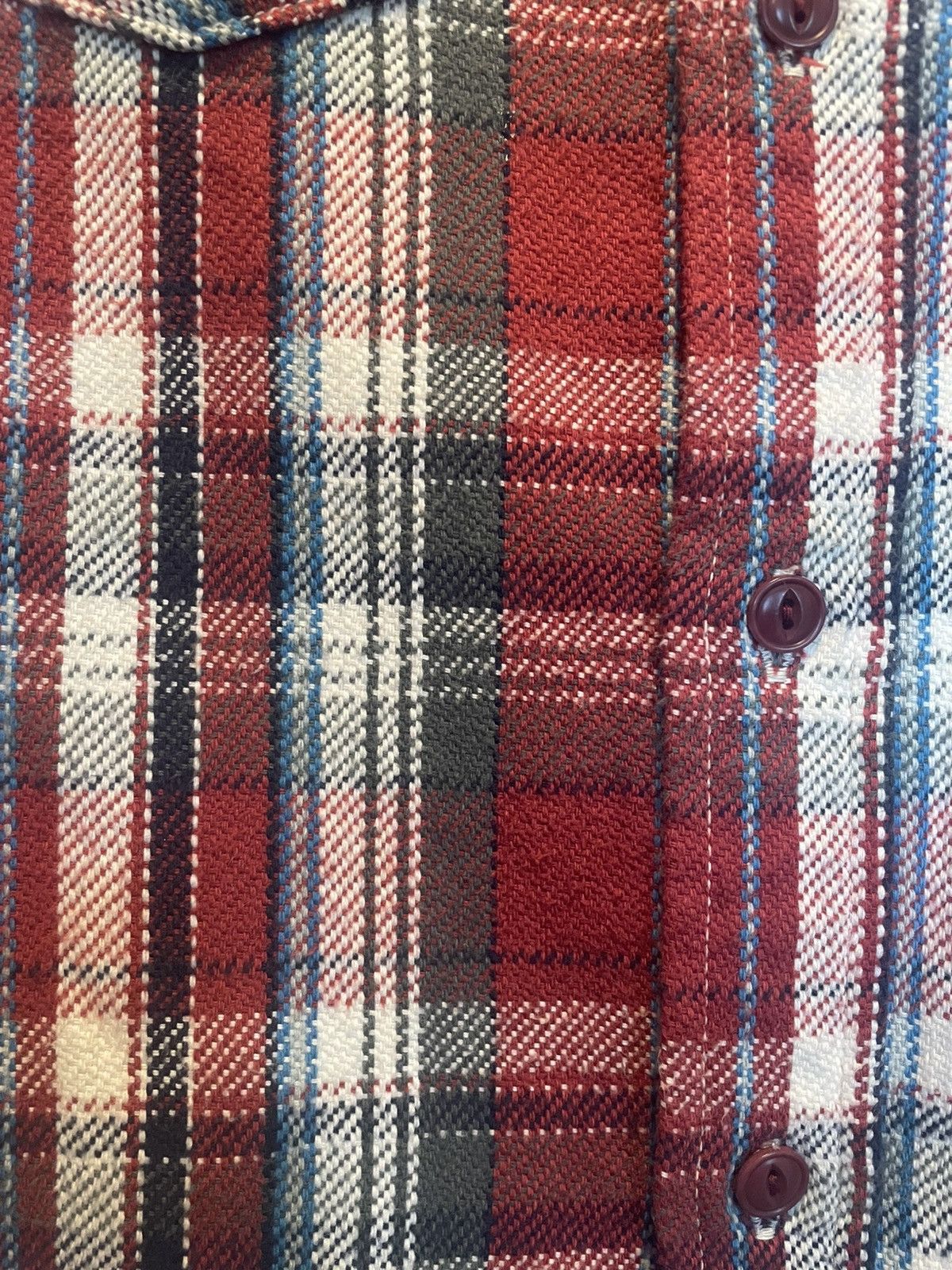UES Japan UES Heavy Flannel Shirt - Red Size US S / EU 44-46 / 1 - 5 Thumbnail