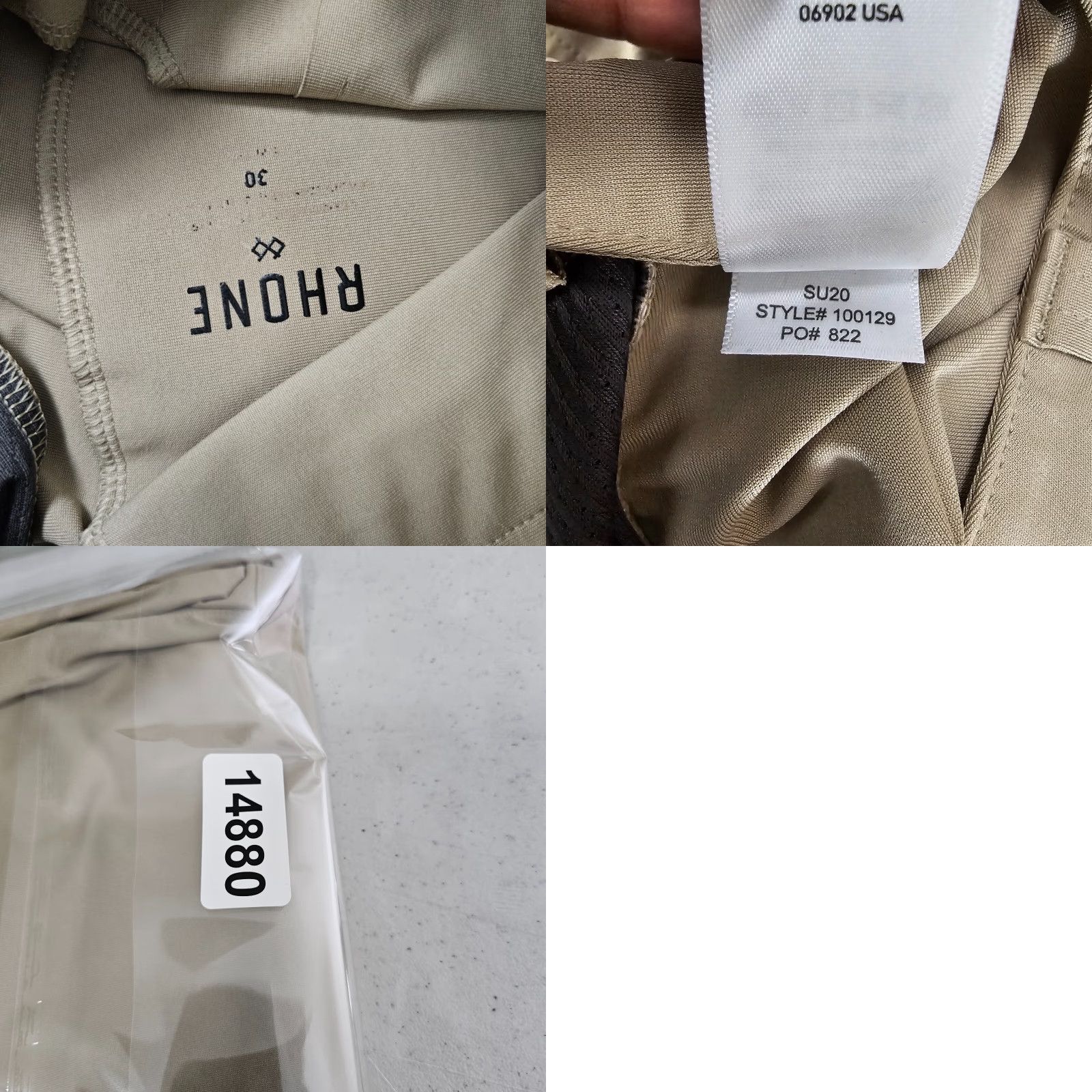 Rhone Rhone Mens Shorts Khaki Flat Front 30 Chino Casual Golf Outdoor Stretch 10" Size US 30 / EU 46 - 8 Thumbnail