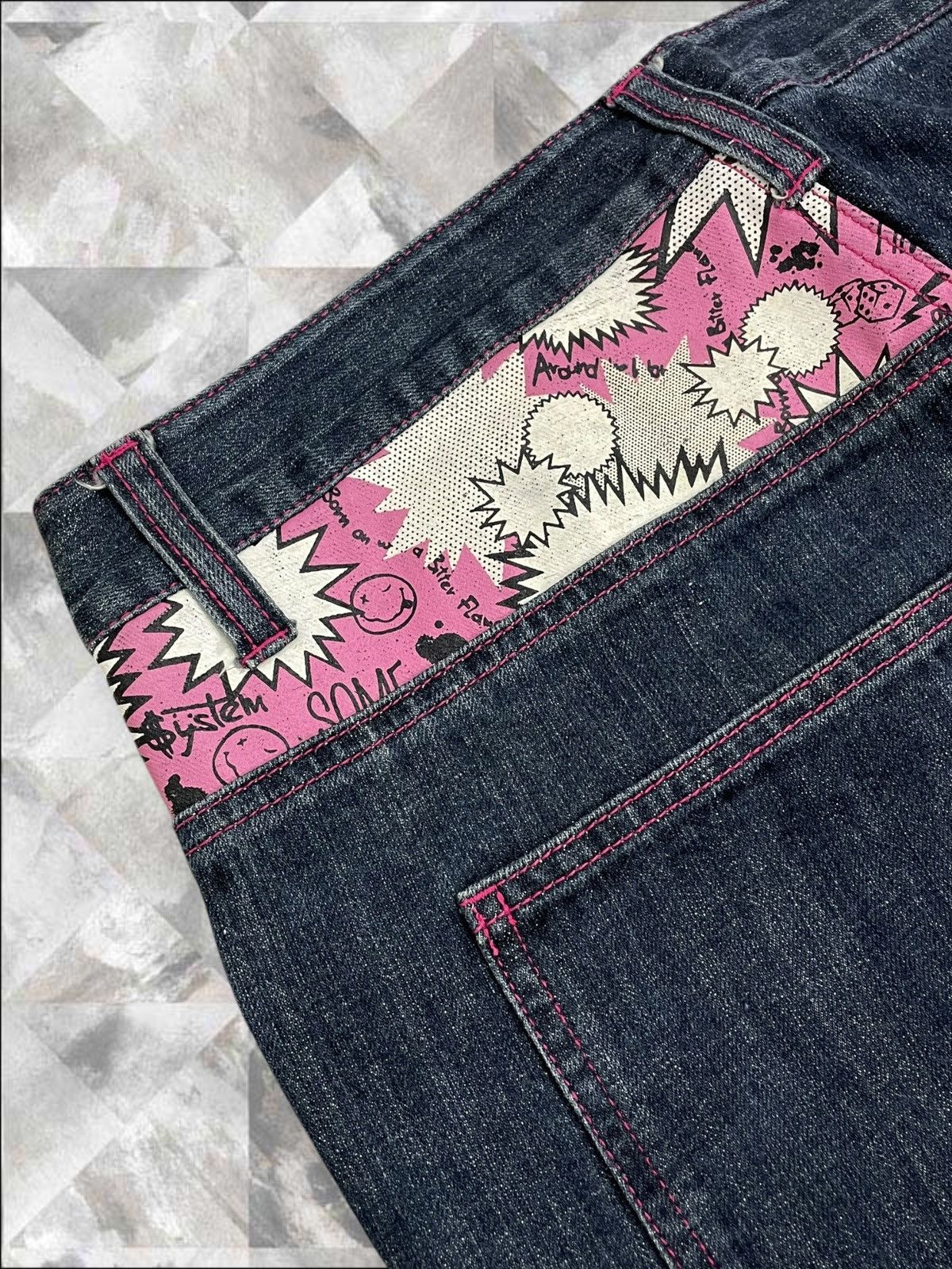 Hysteric Glamour Vintage 1990s Japan Designer Deugro Art Fancy Short Denim Size US 30 / EU 46 - 13 Thumbnail