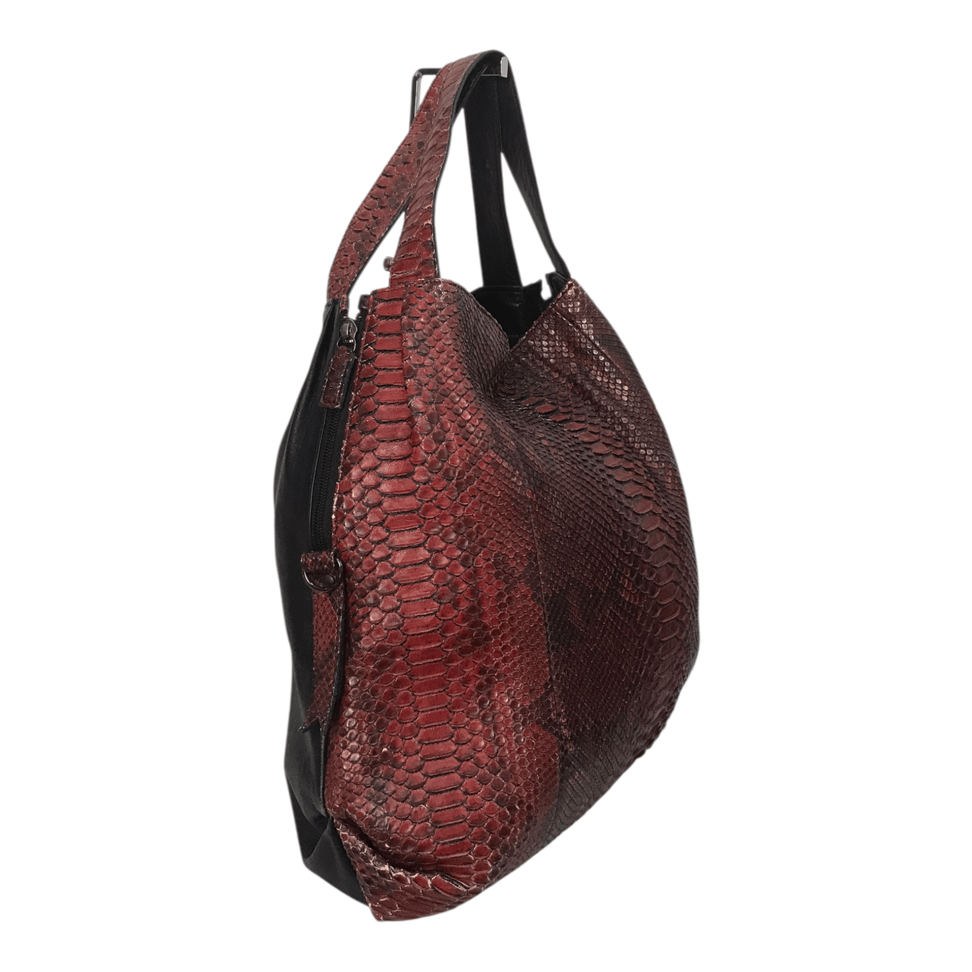 Genuine Leather Snake Skin Leather Tote Bag Size ONE SIZE - 4 Thumbnail