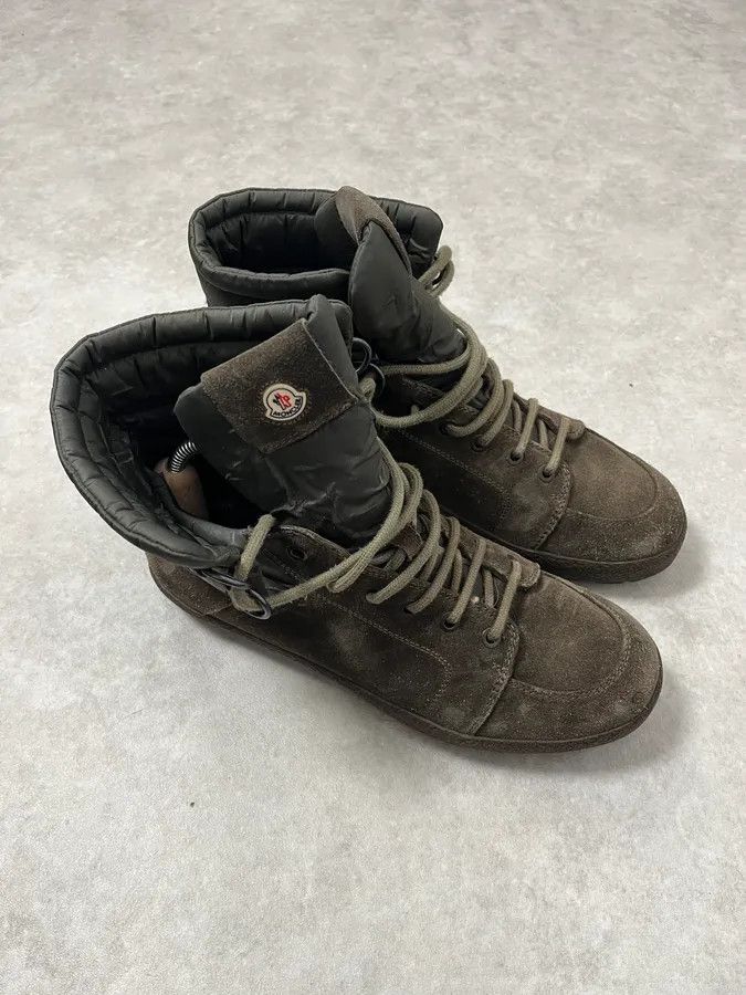 Moncler 2000s Moncler Khaki Leather Boots Size US 7 / EU 40 - 4 Thumbnail