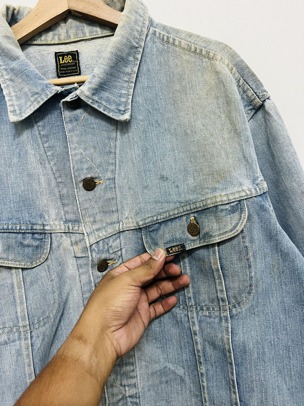 Lee × Vintage VINTAGE THRASHED LEE RIDER SANFORIZED UNION MADE JACKET Size US L / EU 52-54 / 3 - 3 Thumbnail