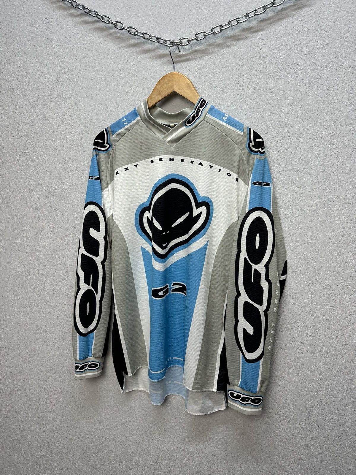 Vintage Vintage UFO Action Motocross Rare Longsleeve Jersey 90’s Y2K Size US M / EU 48-50 / 2 - 2 Thumbnail