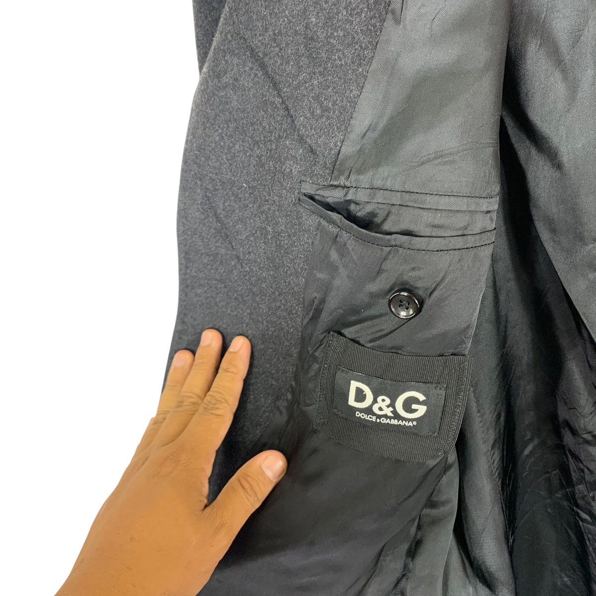 Dolce & Gabbana × Vintage DOLCE AND GABBANA OVERCOAT WOOL Size US L / EU 52-54 / 3 - 6 Thumbnail
