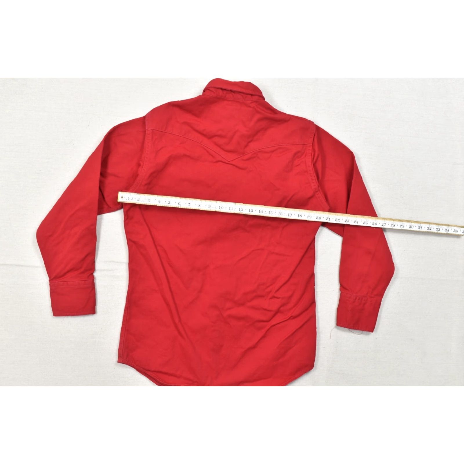 Carhartt VINTAGE Carhartt Men's Shirt Western Pearl Snap Long Sleeve Work Red 15.5 x 33 M XS? Size US M / EU 48-50 / 2 - 2 Thumbnail