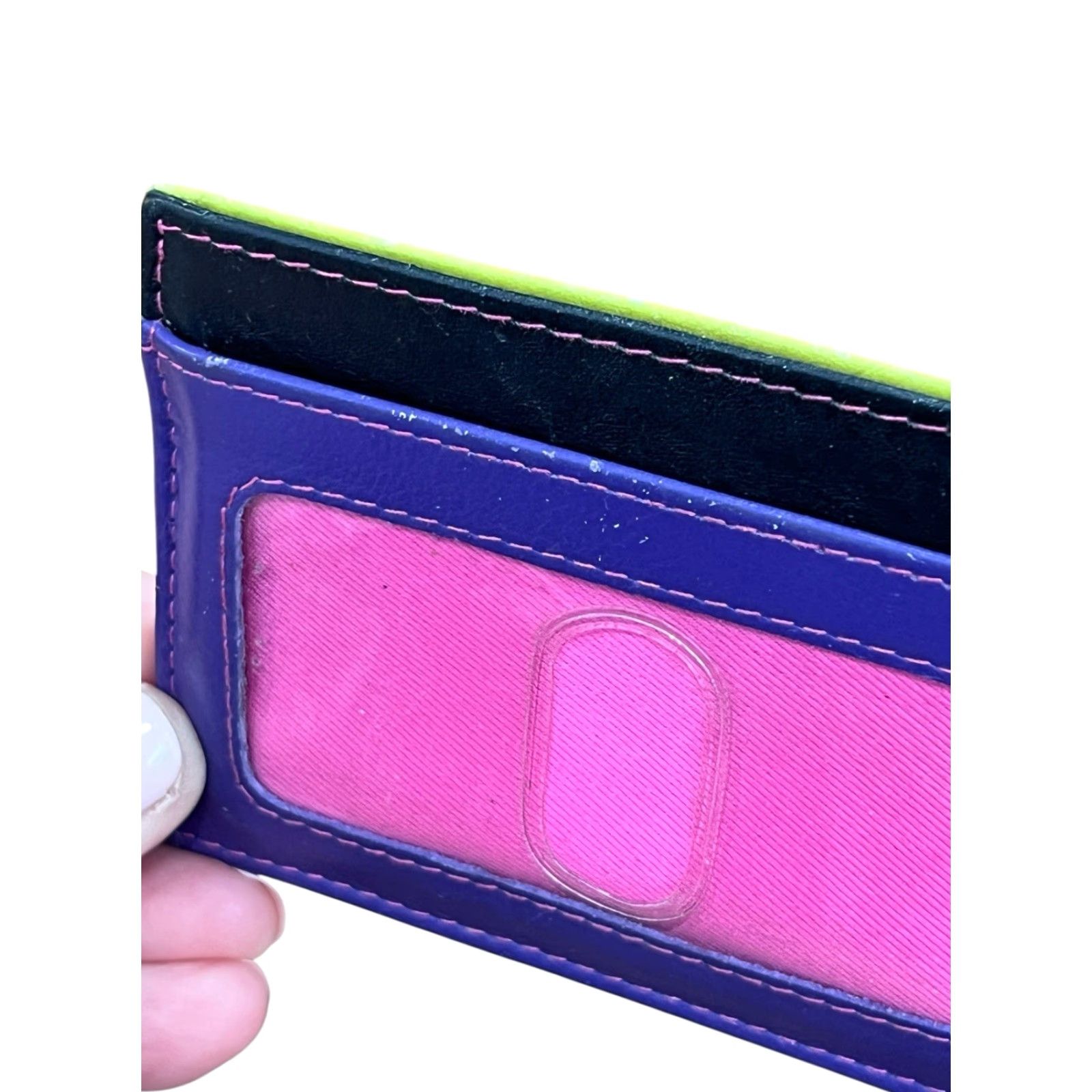 Vintage ili New York Card Holder Credit Wallet RFID Blocking Leather Pink XS Women Size ONE SIZE - 4 Thumbnail