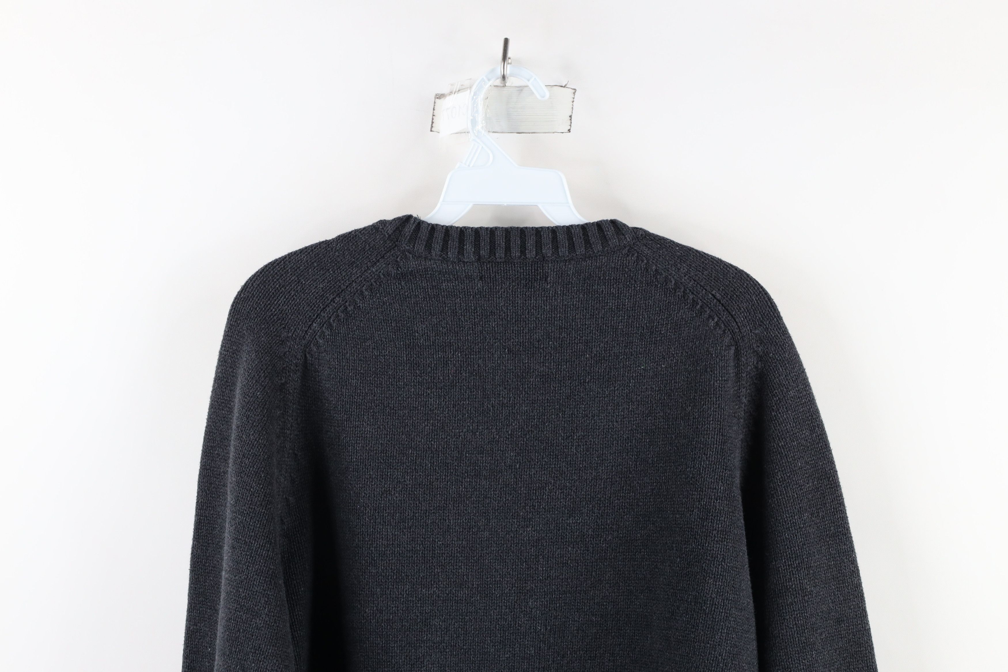 Lands' End × Vintage Vintage 90s Lands End Blank Cotton Knit Sweater Gray Japan Size US L / EU 52-54 / 3 - 7 Thumbnail