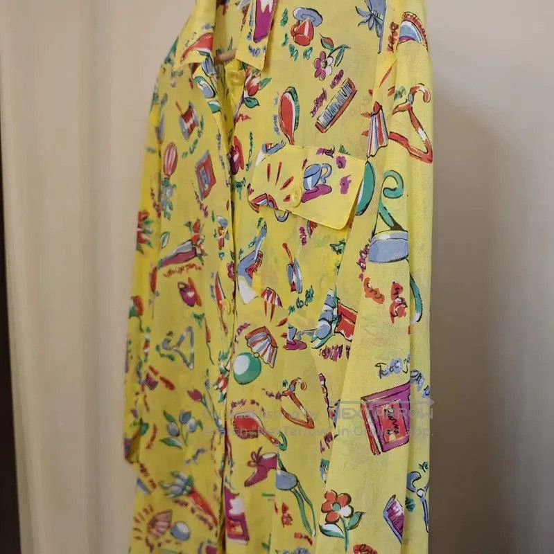 Givenchy Givenchy Yellow Cotton Long Sleeve Shirt . Size L / US 10 / IT 46 - 3 Thumbnail
