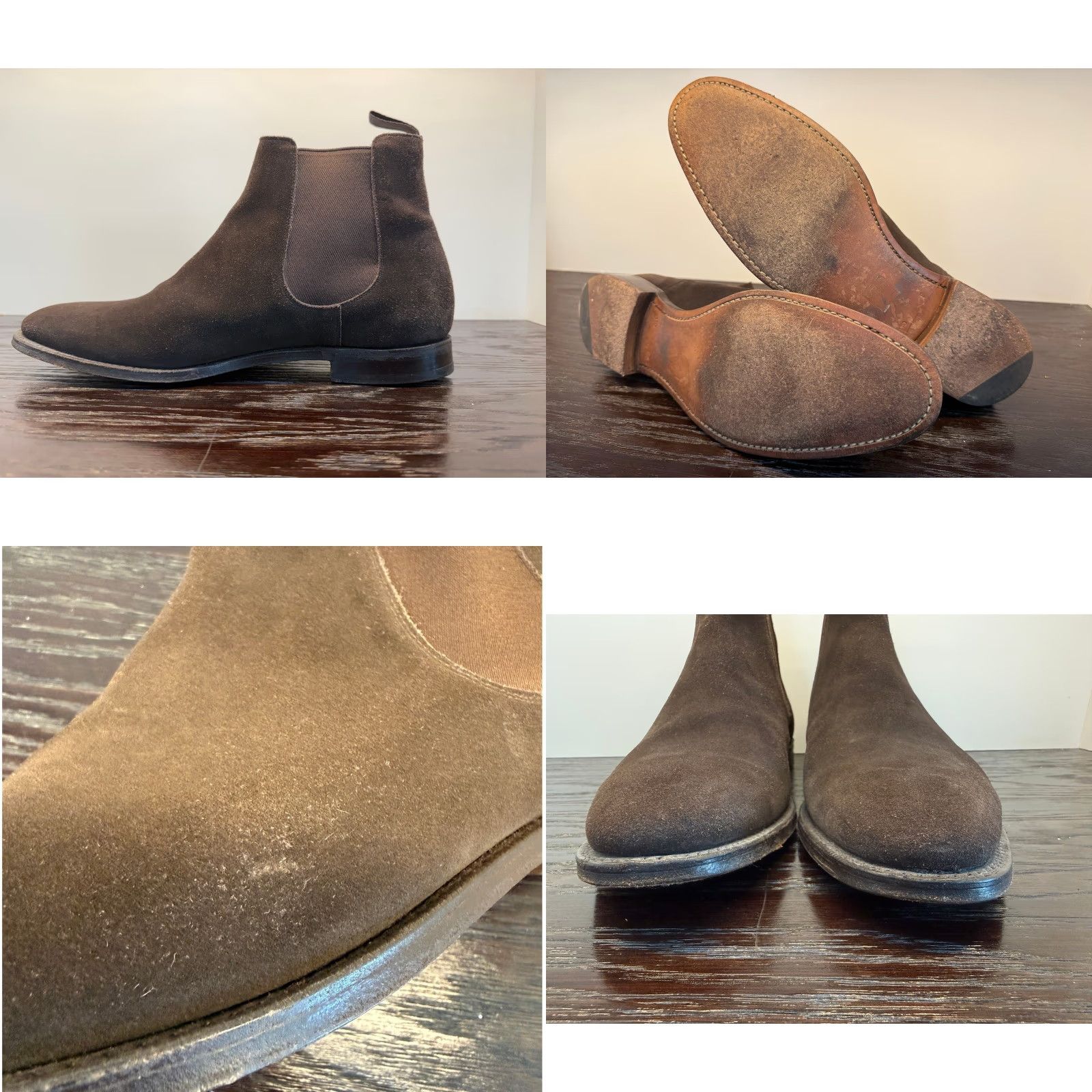 Church's Church's Beijing Mens Dark Brown Suede Chelsea Boots Leather Lined Leather Sole Brown Almond Toe UK 11 US 12 Vintage? (no) Size US 11 / EU 44 - 8 Thumbnail