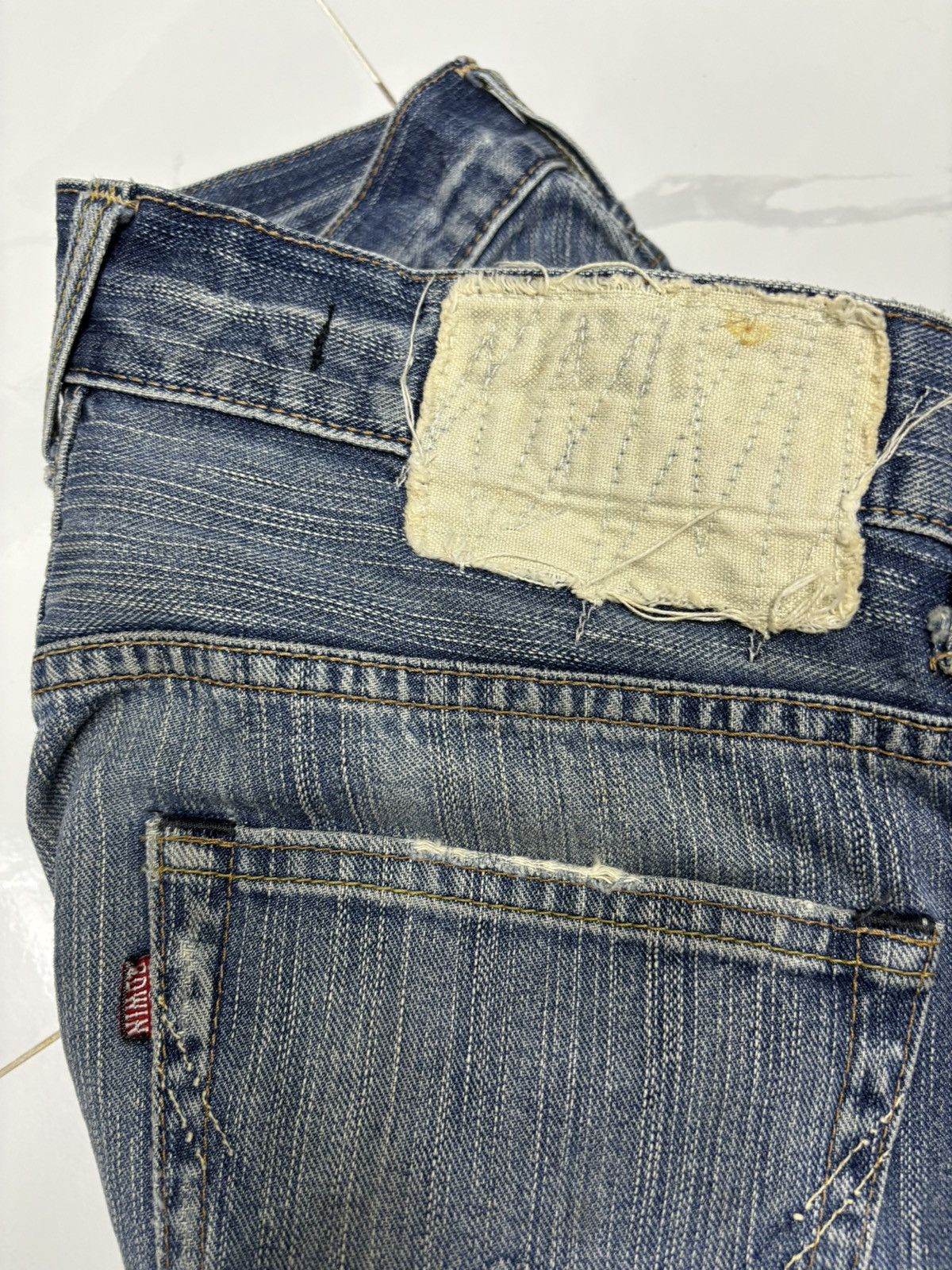 If Six Was Nine VINTAGE EDWIN XU FLARE JEANS EXCLUSIVE MODEL DENIM JEANS Size 29" - 10 Thumbnail