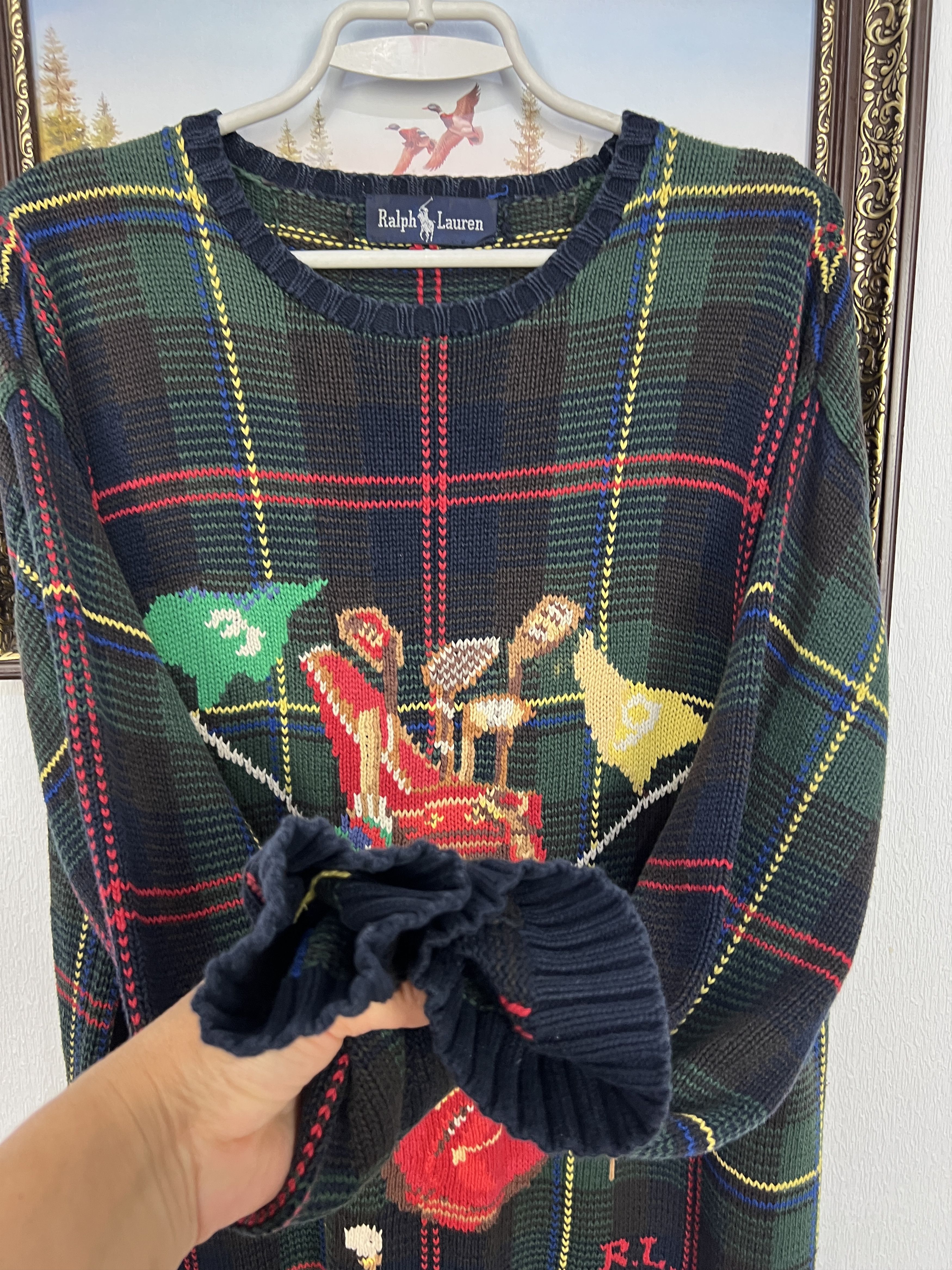 Ralph Lauren Vintage Ralph Lauren Golf Bag Striped Knit Sweater Pullover Size US M / EU 48-50 / 2 - 5 Thumbnail