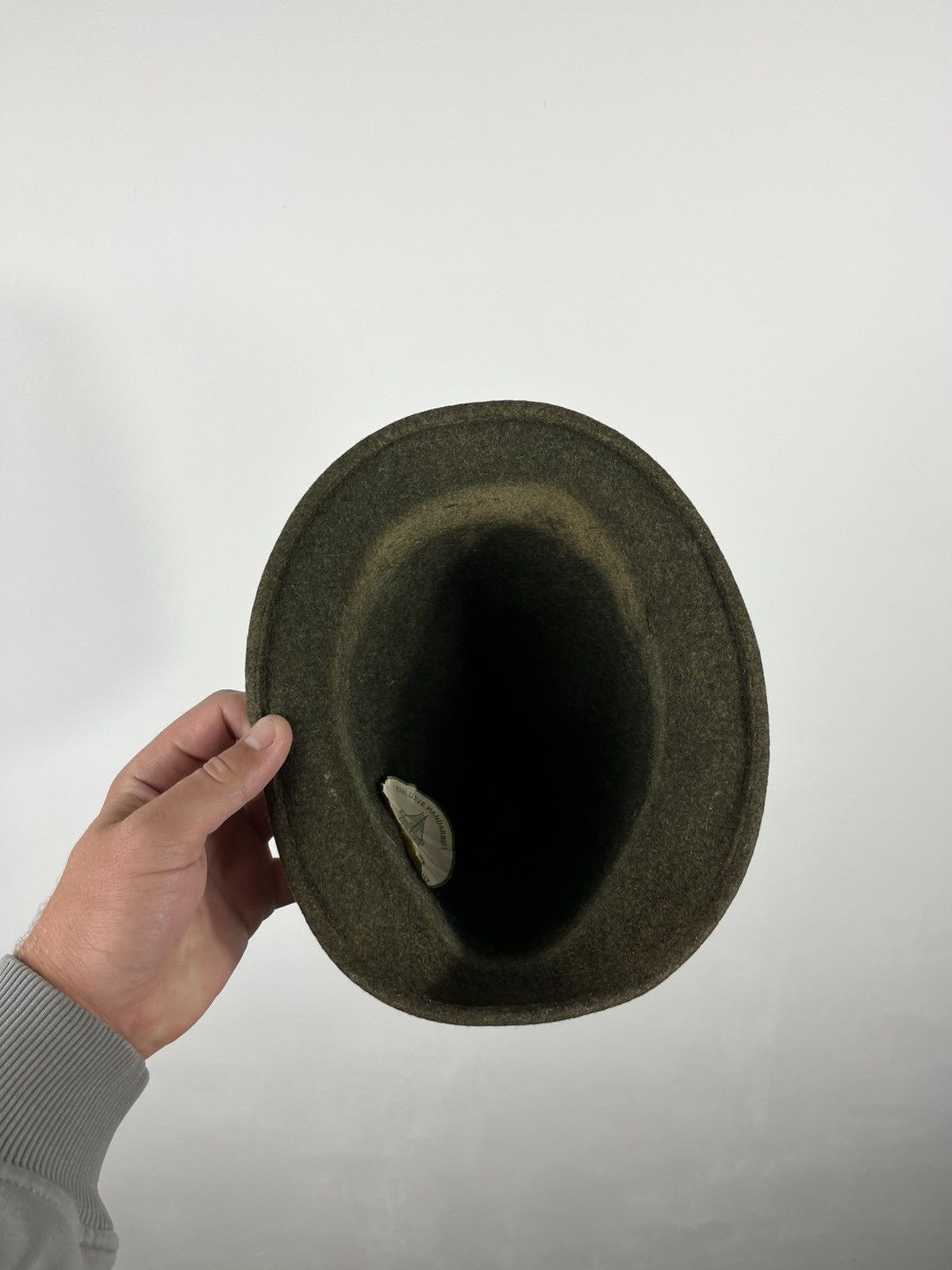Vintage Vintage Austrian Wool Felt Alpine Hat Green Loden Style Size ONE SIZE - 8 Thumbnail