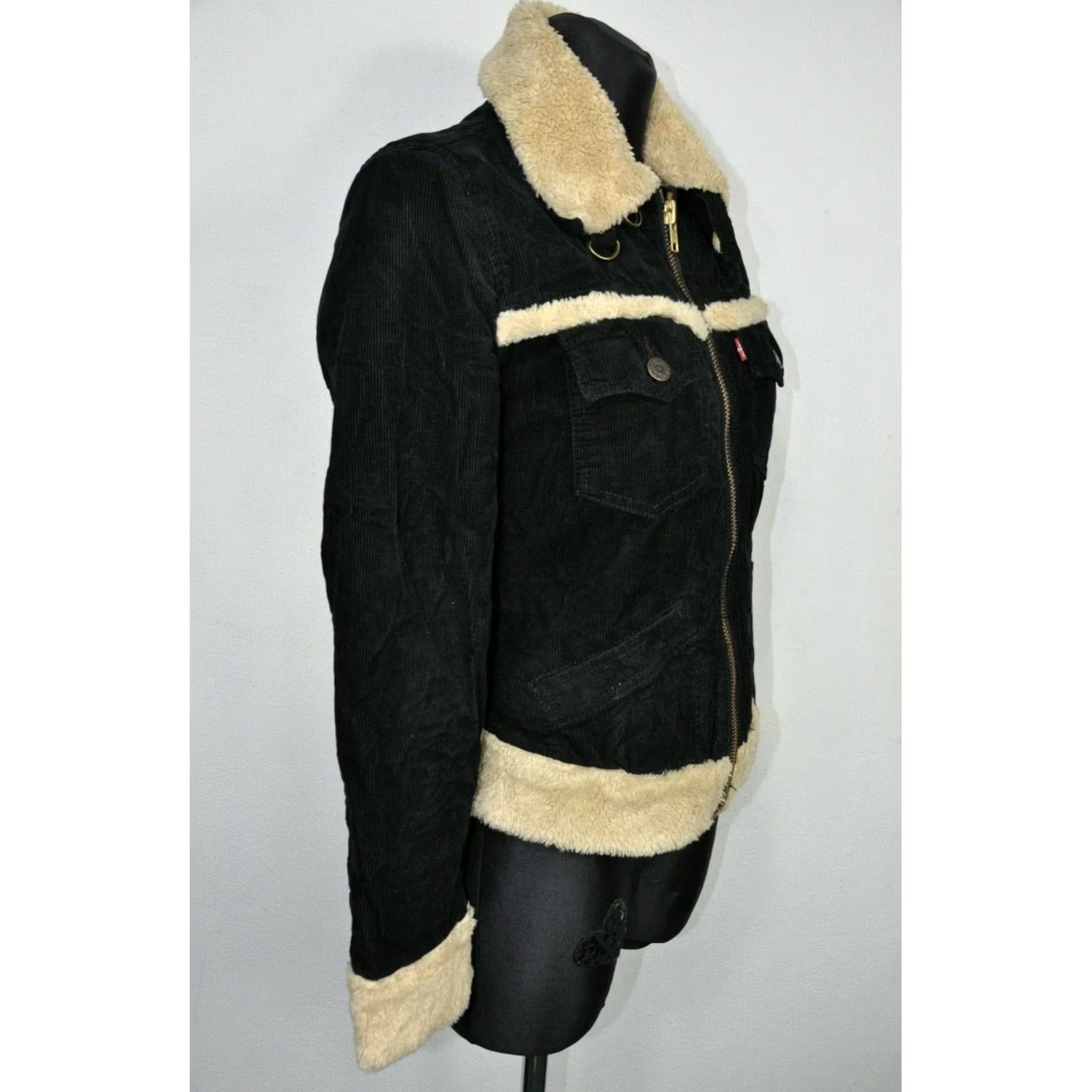 Levi's Levi's Trucker Jacket Shirt Women XS Black Corduroy Sherpa Vintage No N/A Size XS / US 0-2 / IT 36-38 - 5 Thumbnail