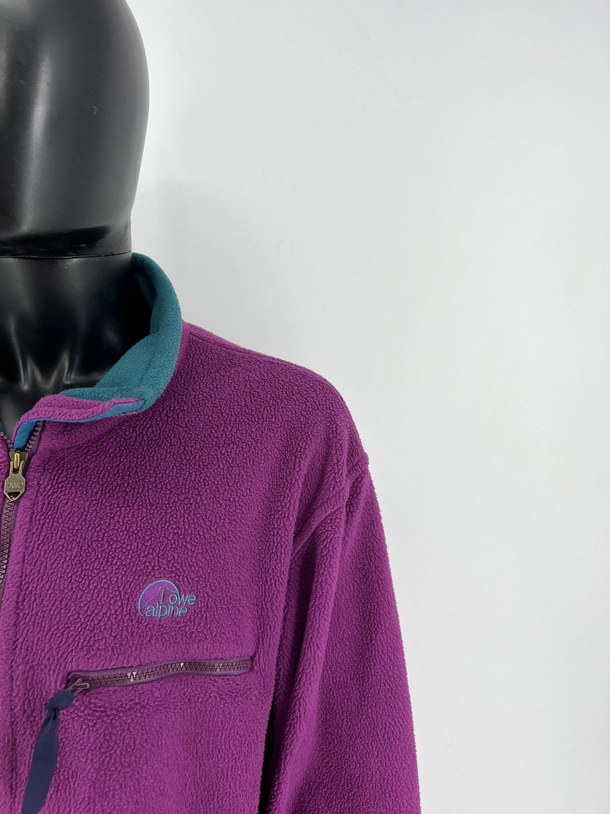 Polartec 90s Vintage Lowe Alpine Polartec Plum Fleece Zip Jacket XL Size US XL / EU 56 / 4 - 7 Thumbnail