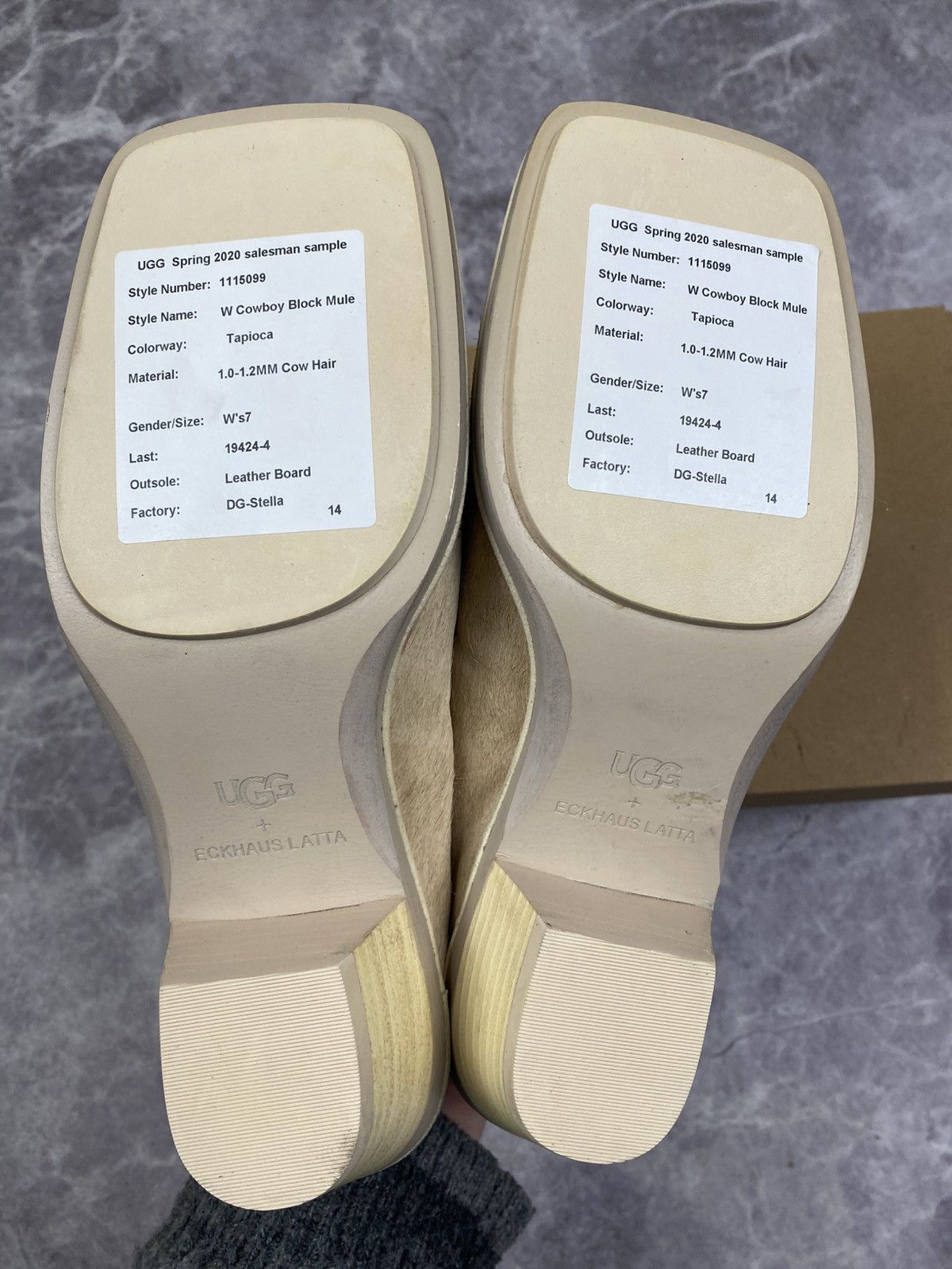 Eckhaus Latta Ugg x Eckhaus Latta Cowboy Block Fur Mules Size: 37 Size US 7 / IT 37 - 8 Thumbnail