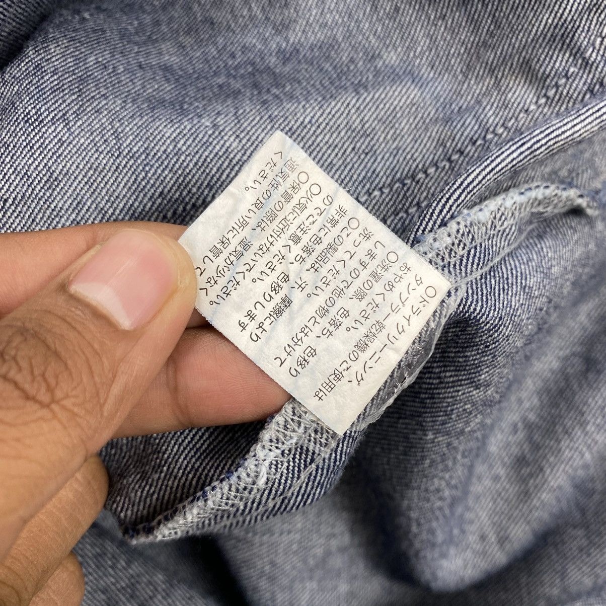 Japanese Brand 2000s Suntory Shoten Indigo Flowers Denim Chore Jacket Size US L / EU 52-54 / 3 - 10 Thumbnail