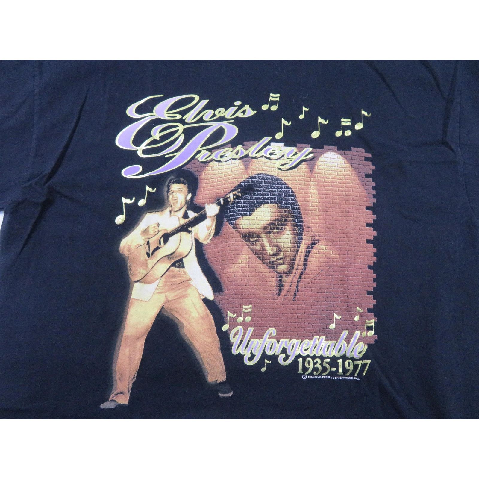 Other Elvis Presley Unforgettable Black T-shirt Sz XL 1990s Size US XL / EU 56 / 4 - 2 Thumbnail