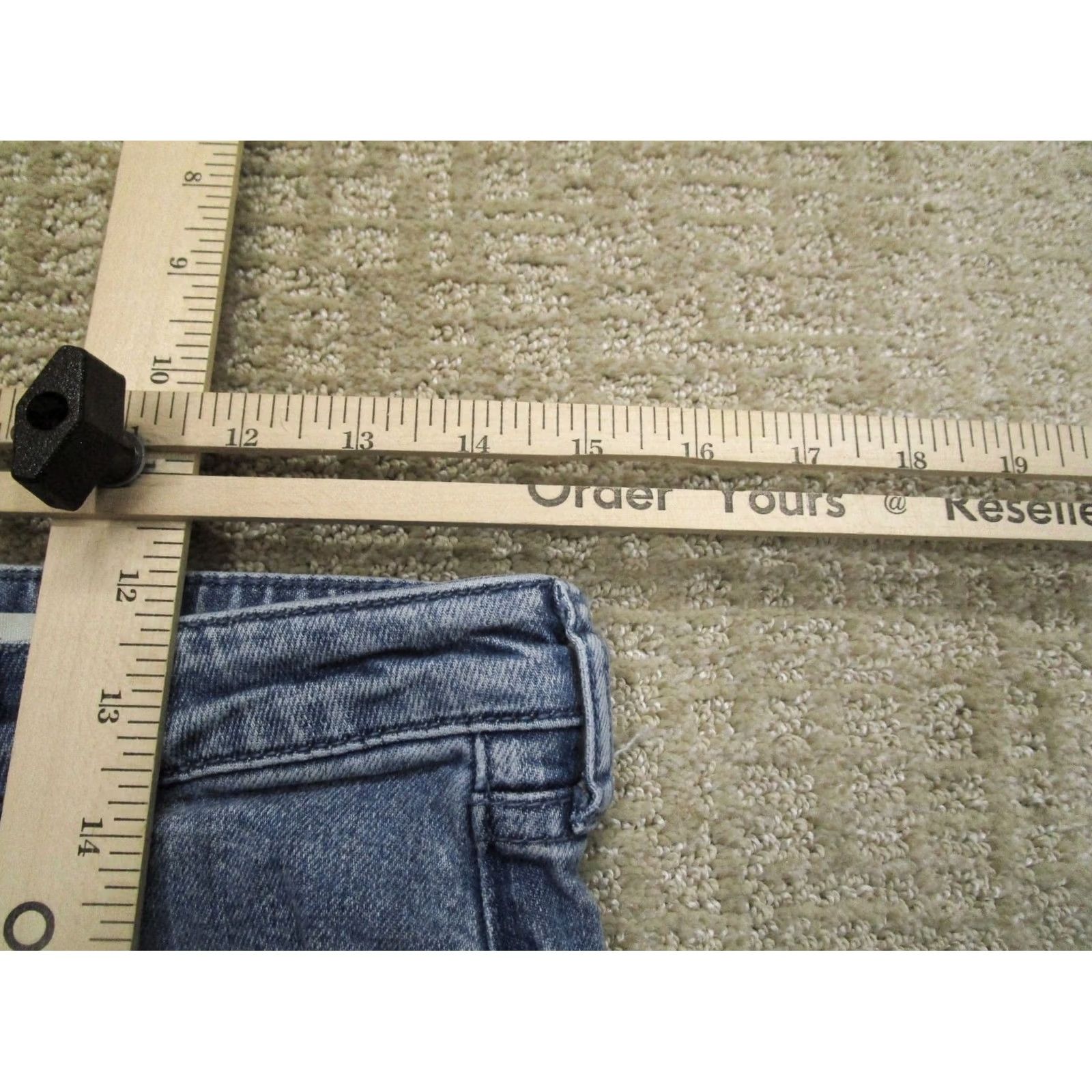 Vintage Pilcro Jeans Women 29 Blue High Rise Flared Cropped Pant "Logo" 5-Pocket Denim Cotton Polyester Spandex Regular Rise: High VINTAGE: No Size 29" - 5 Thumbnail