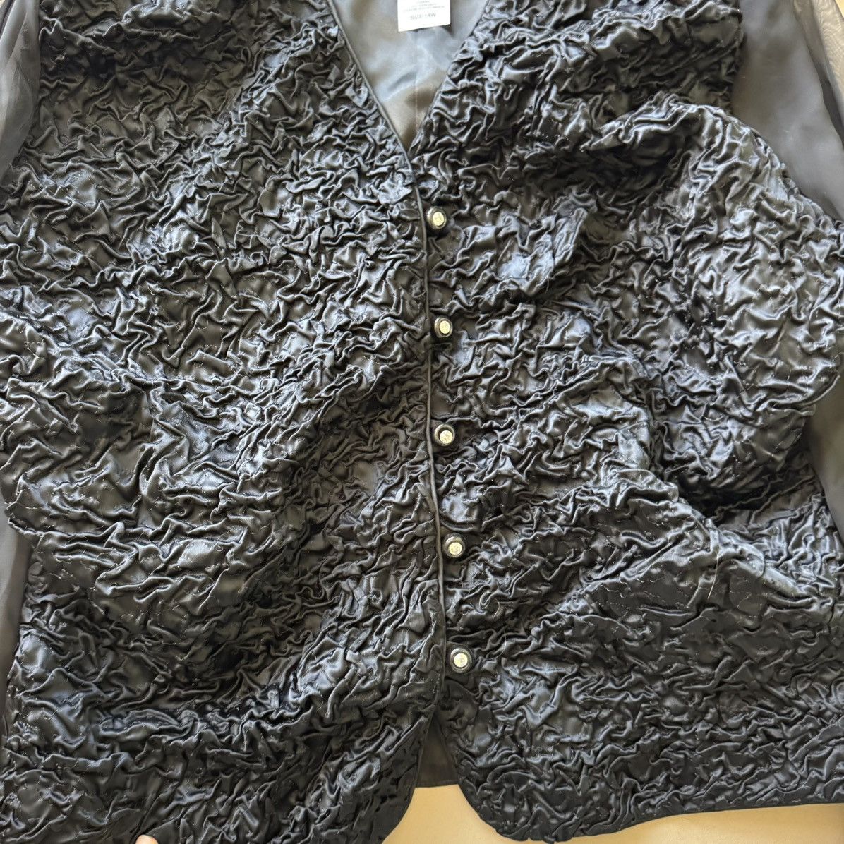 Other Vintage JEFFREY & DARA EVENINGS Textured Sheer Sleeve Jacket Size XL / US 12-14 / IT 48-50 - 3 Thumbnail