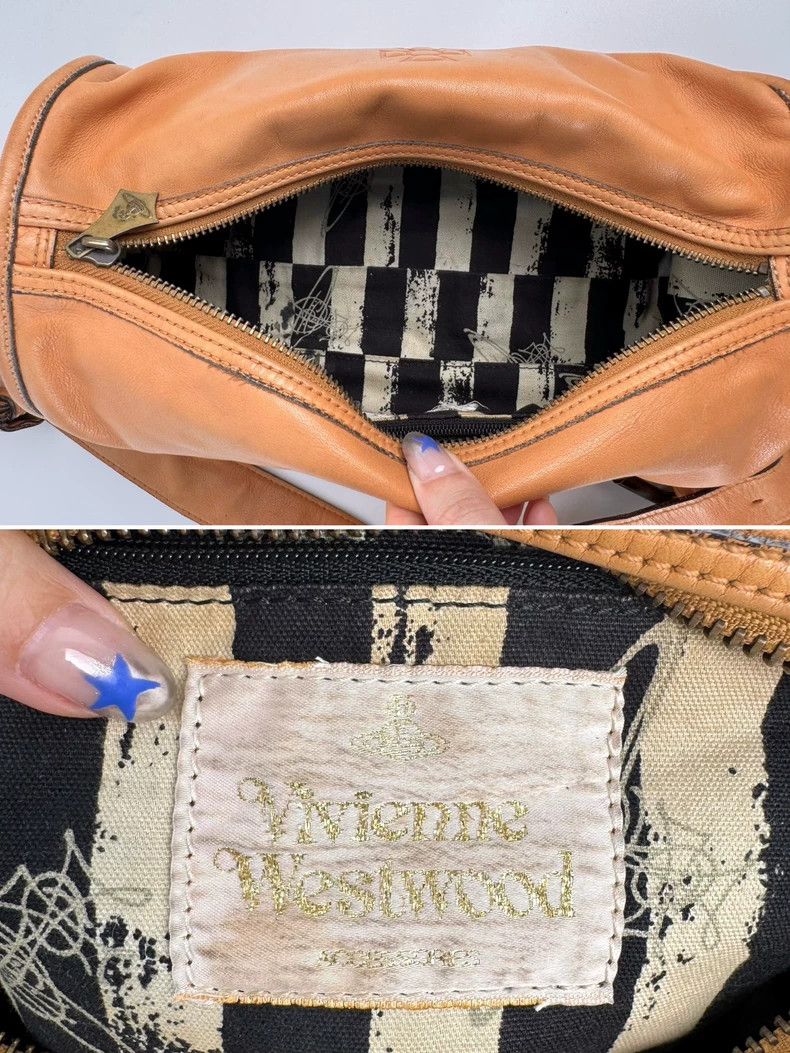 Vivienne Westwood Vivienne Westwood Powder orange leather cylinder bag Size ONE SIZE - 7 Thumbnail
