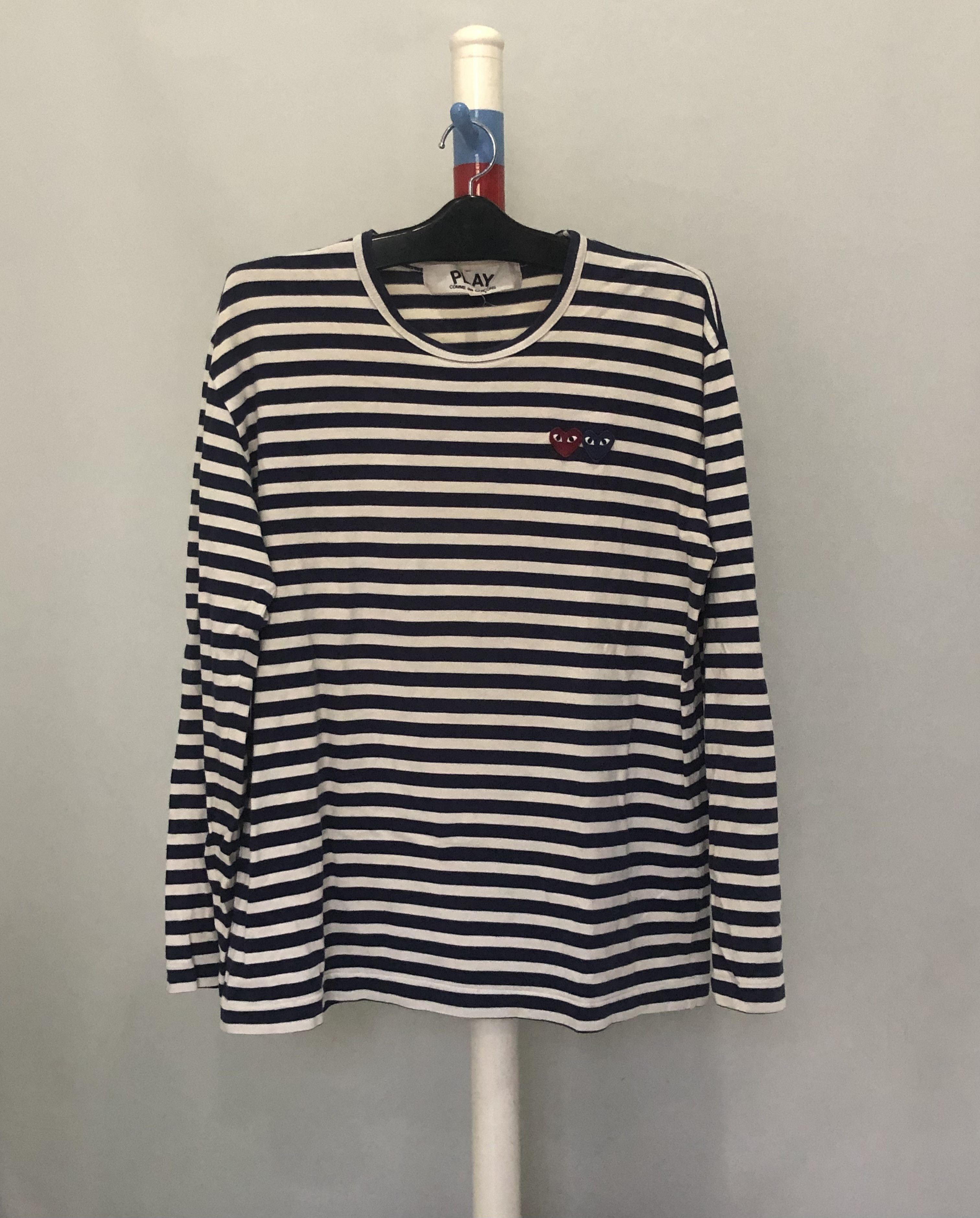 Comme des Garcons PLAY Comme des Garcons PLAY Stripes Longsleeve Tee Size US L / EU 52-54 / 3 - 1 Thumbnail
