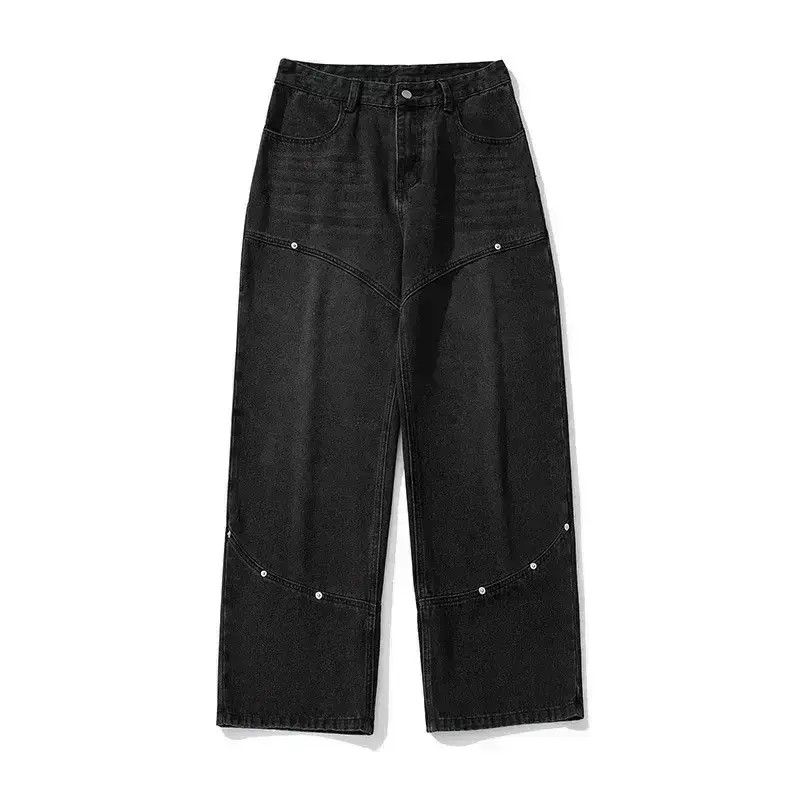 Japanese Brand Streetwear Casual Design Washed Black Loose Jeans Pants Size US 32 / EU 48 - 6 Thumbnail