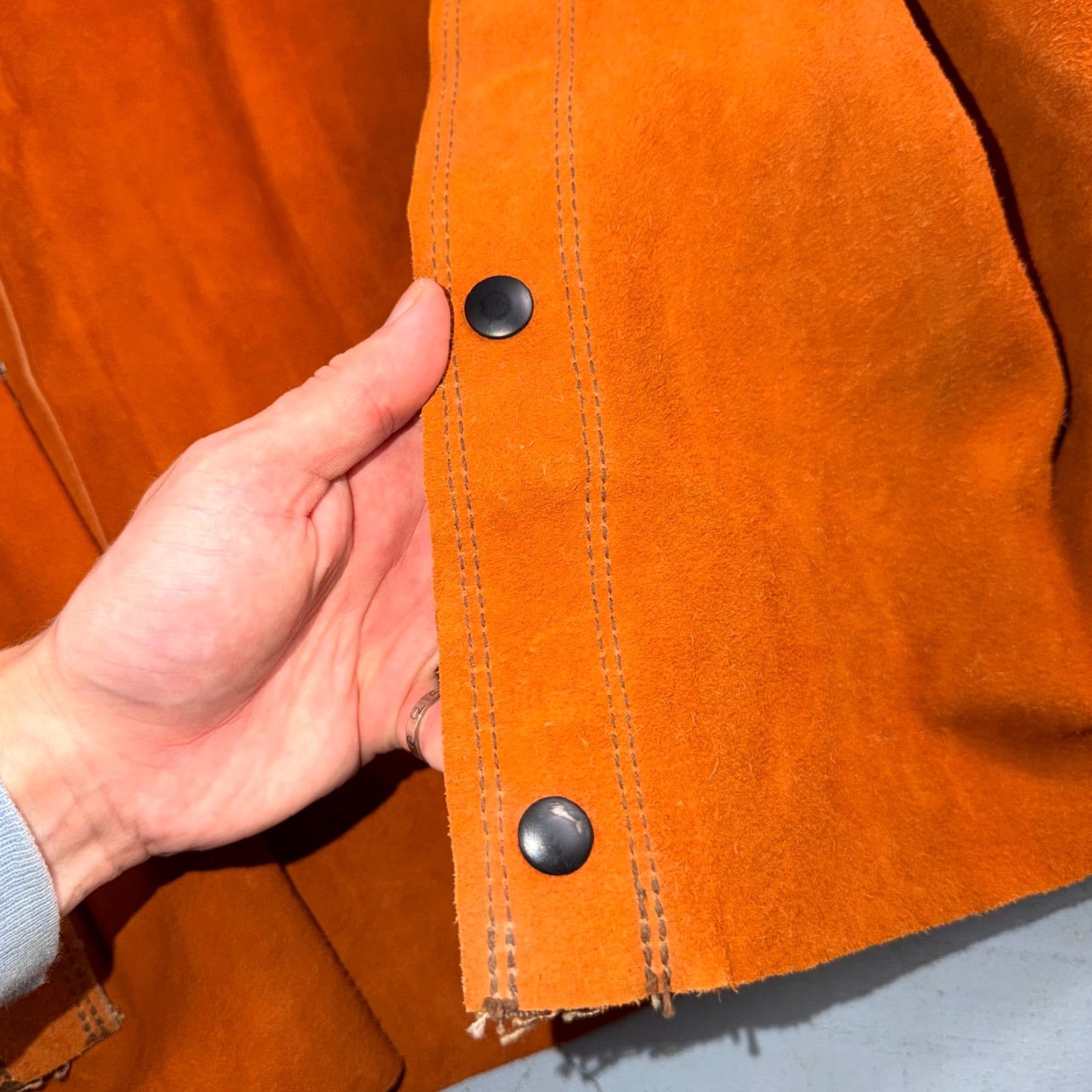 Vintage VINTAGE 60s 50s Brown Suede Leather Jacket Western Snap Cowboy Medium Mens Size US M / EU 48-50 / 2 - 5 Thumbnail
