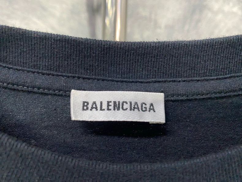 Balenciaga Balenciaga Black round neck short sleeve chest five-color Size US XL / EU 56 / 4 - 4 Thumbnail