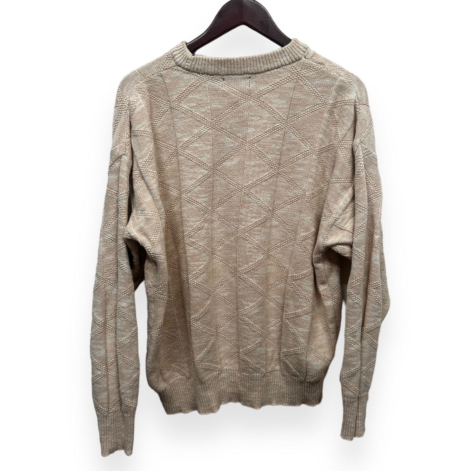 Van Heusen VTG 90s Cream Chunky Cable Knit Cotton Sweater 90s USA Size US XL / EU 56 / 4 - 3 Thumbnail