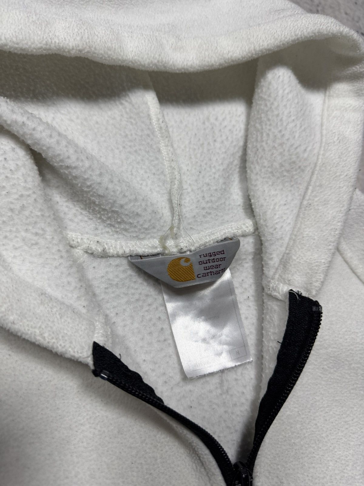 Carhartt × Vintage Carhartt wmns zip hoodie white fleece Y2K Size M / US 6-8 / IT 42-44 - 5 Thumbnail