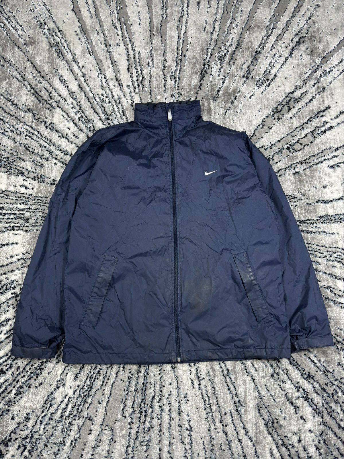 Nike Vintage 00s Nike Small Logo Drill Nylon Track Jacket size L Size US L / EU 52-54 / 3 - 2 Thumbnail