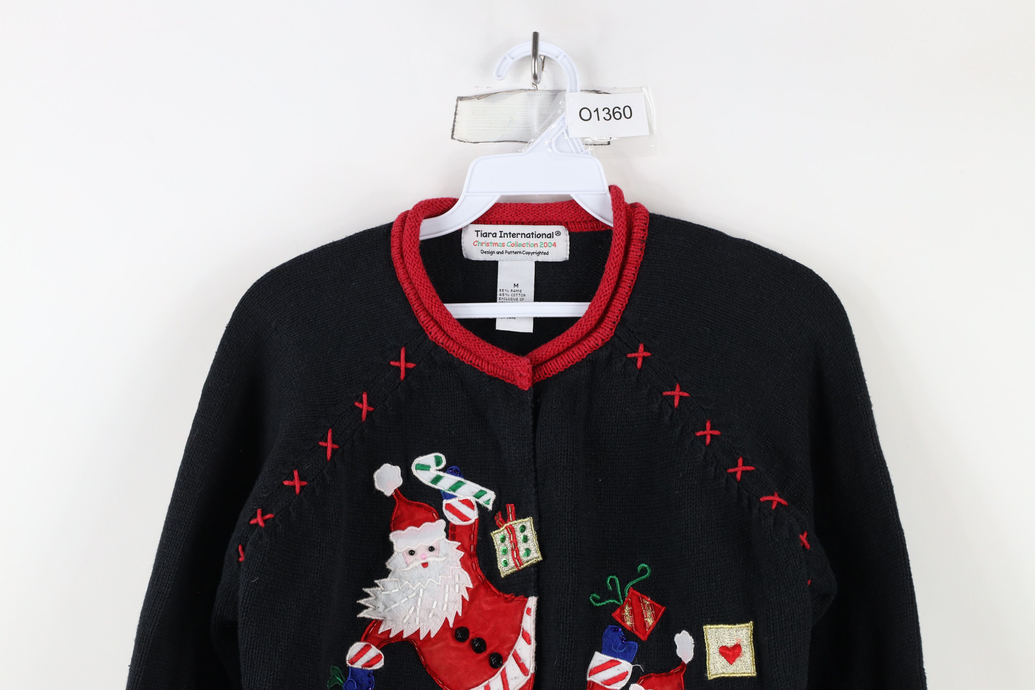Vintage Vintage Y2K 2004 Christmas Santa Claus Cardigan Sweater Size M / US 6-8 / IT 42-44 - 2 Thumbnail