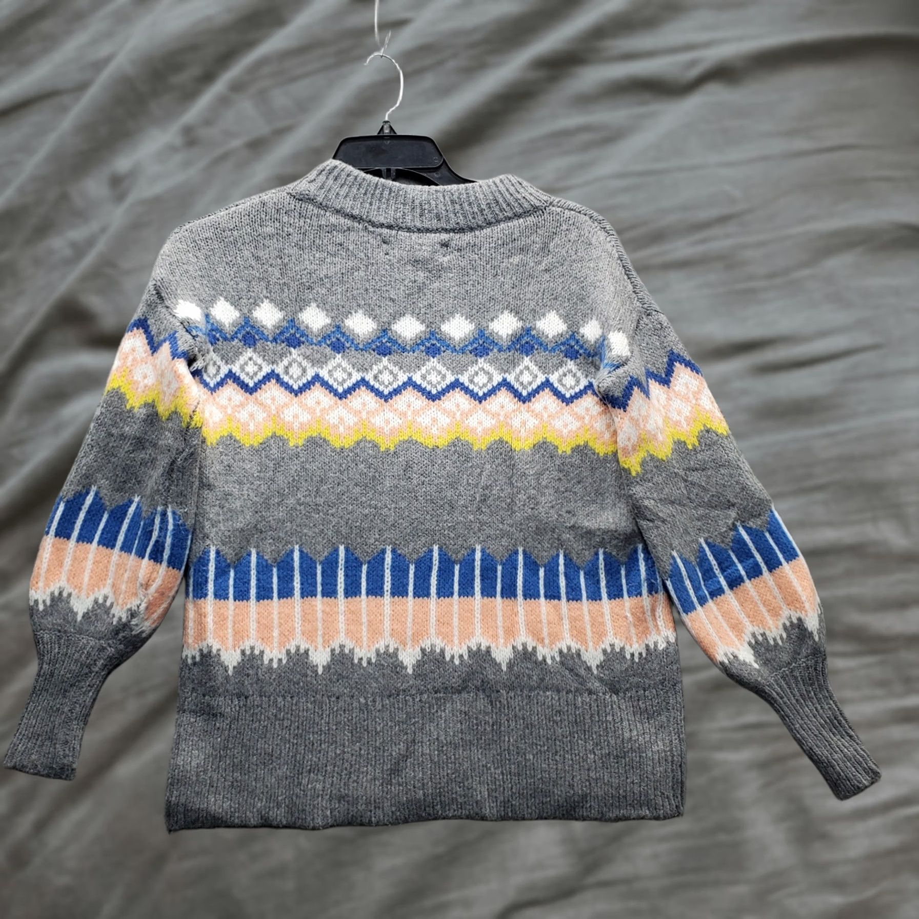 Loft LOFT Knit Sweater Womens Small Multicolor Fair Isle Wool Blend Long Sleeve Crew Neck Shirt Womens Size S Size S / US 4 / IT 40 - 1 Thumbnail