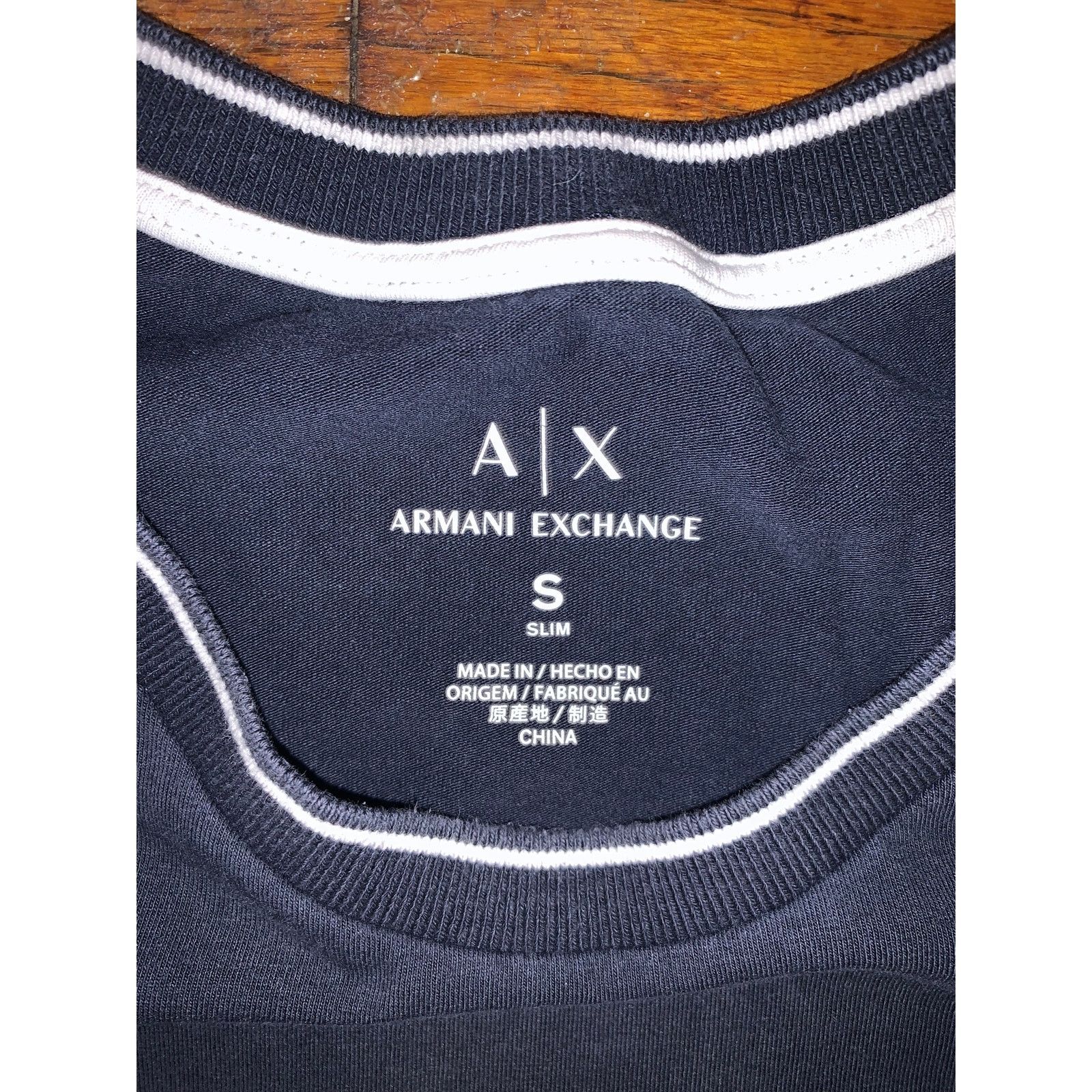 Armani Exchange Armani Exchange Slim Fit T Shirt Navy Blue Small Certilogo Size US S / EU 44-46 / 1 - 6 Thumbnail