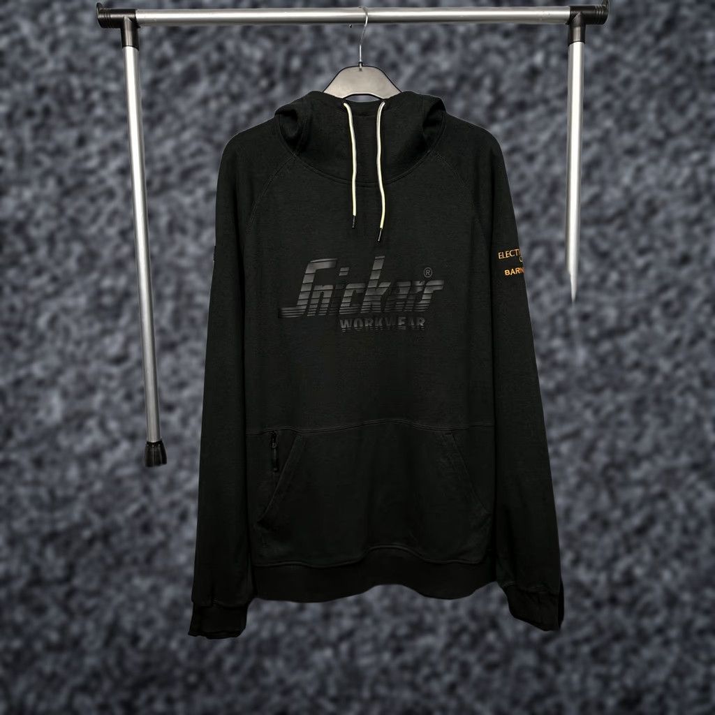 Vintage Snickers Workwear Mens Hoodie XL Black Logo Pullover Hoodie Mens XL Black Snickers Workwear Logo Hoodie Size US XL / EU 56 / 4 - 1 Thumbnail