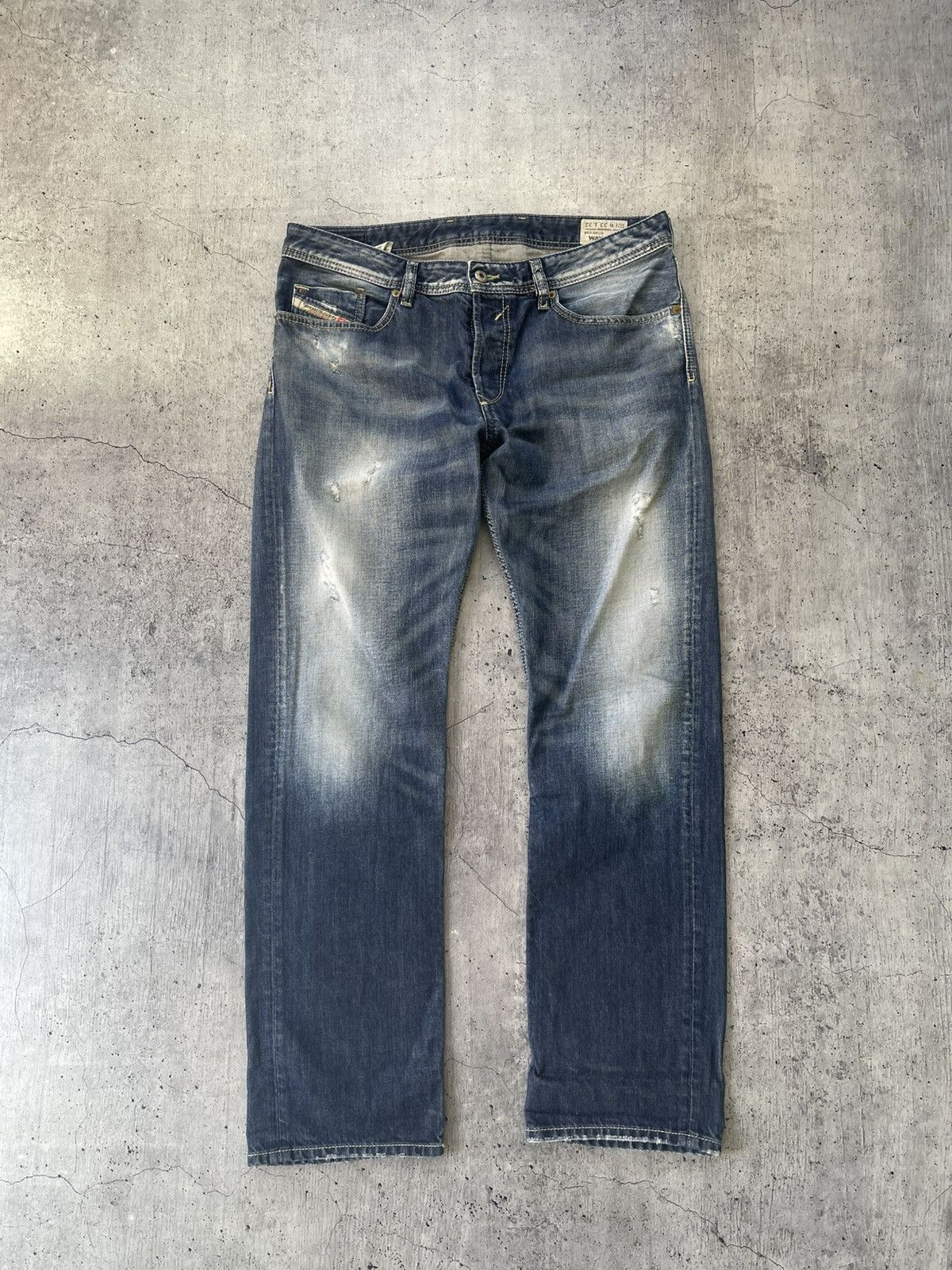 Diesel × Vintage Crazy Flare Vtg Diesel Jeans Dark Blue Italian Made 🇮🇹 Size US 33 - 5 Thumbnail