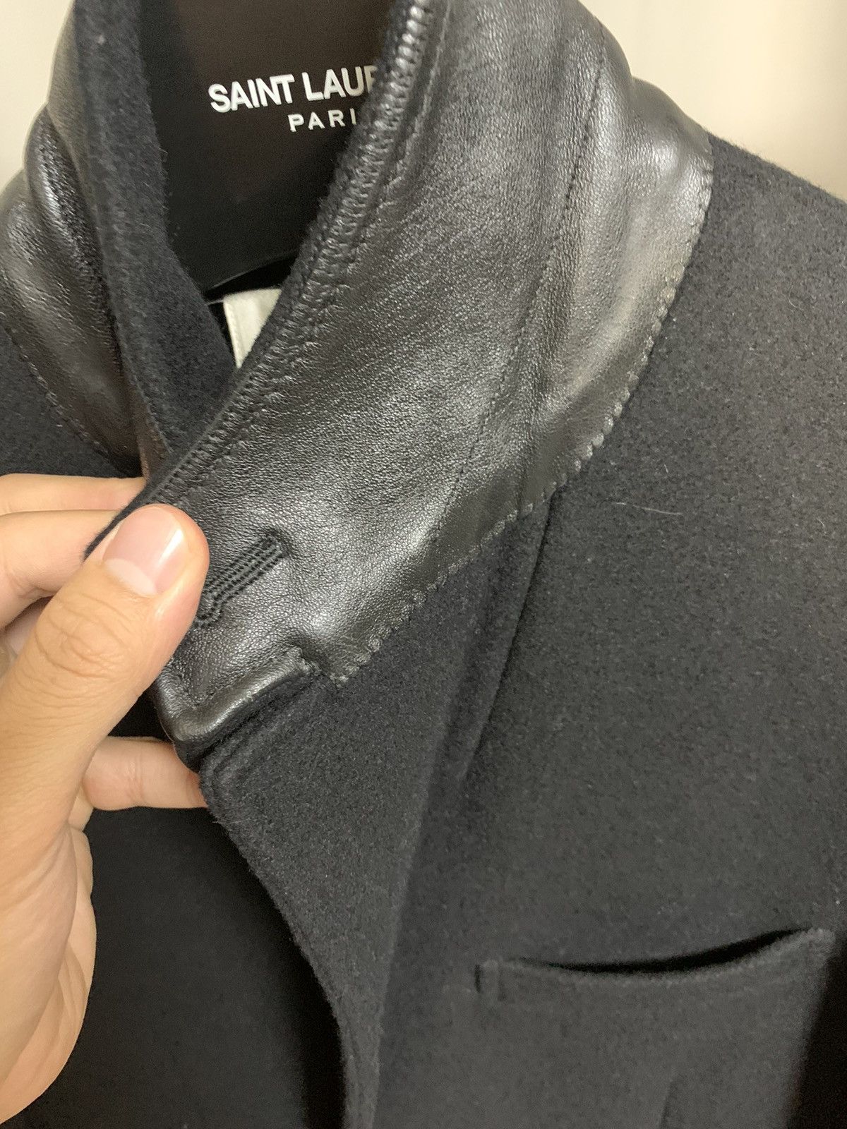 Saint Laurent Paris Saint Laurent 2016FW Leather Collar chestfield coat Size US S / EU 44-46 / 1 - 3 Thumbnail