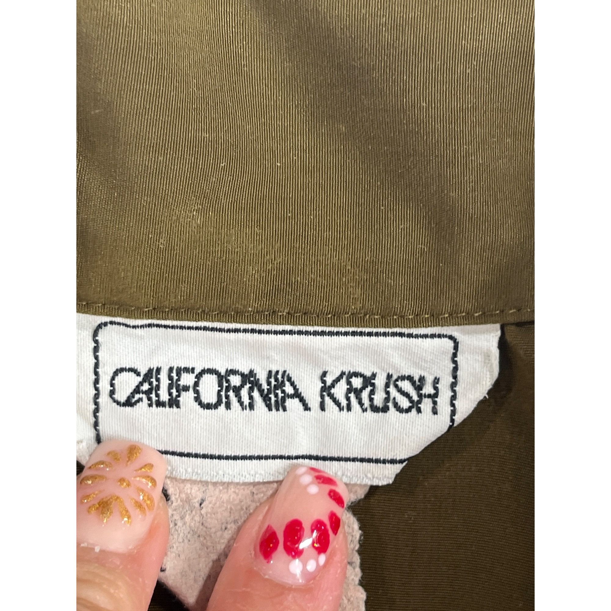 Other California Krush SKU 7783 Womens Vintage Olive Green Button Size XL / US 12-14 / IT 48-50 - 9 Thumbnail