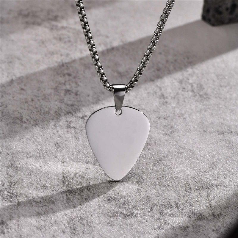 Jewelry Unique Guitar Pick Necklace Size ONE SIZE - 3 Thumbnail