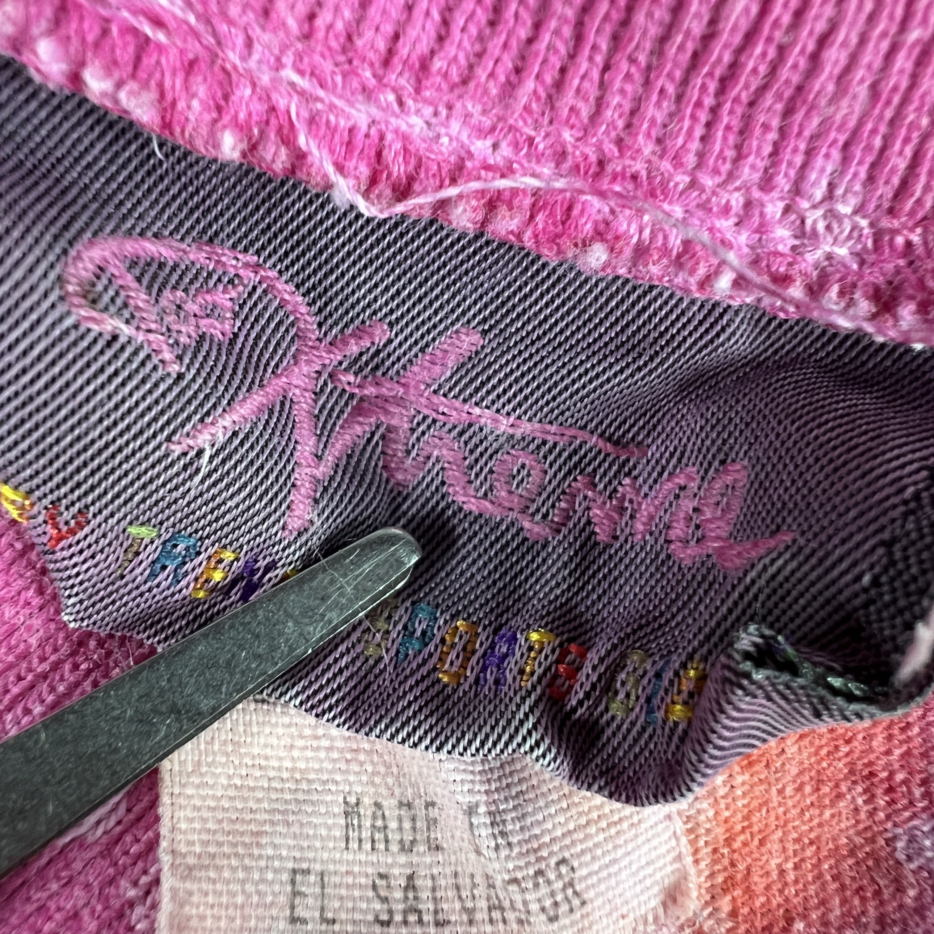 Vintage VTG 90s Too Extreme Pink Orange Faded Striped Single Stitch Size US L / EU 52-54 / 3 - 7 Thumbnail
