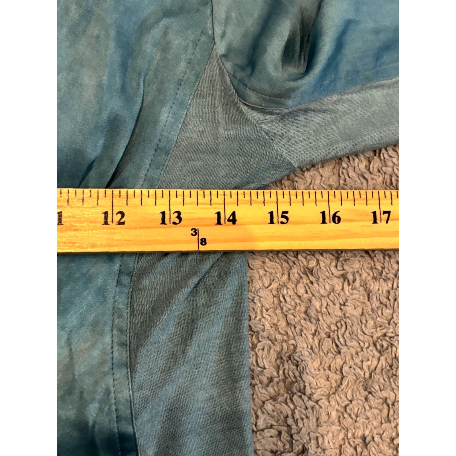 Elie Tahari VINTAGE Elie Tahari Blouse Women’s XS Teal 93% Silk Long Sleeve Top Career Casual Size XS / US 0-2 / IT 36-38 - 3 Thumbnail