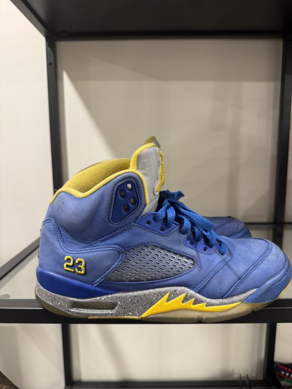 Jordan Brand Nike Air Jordan 5 Laney Varsity Royal JSP Blue Yellow Size US 8 / EU 41 - 2 Thumbnail