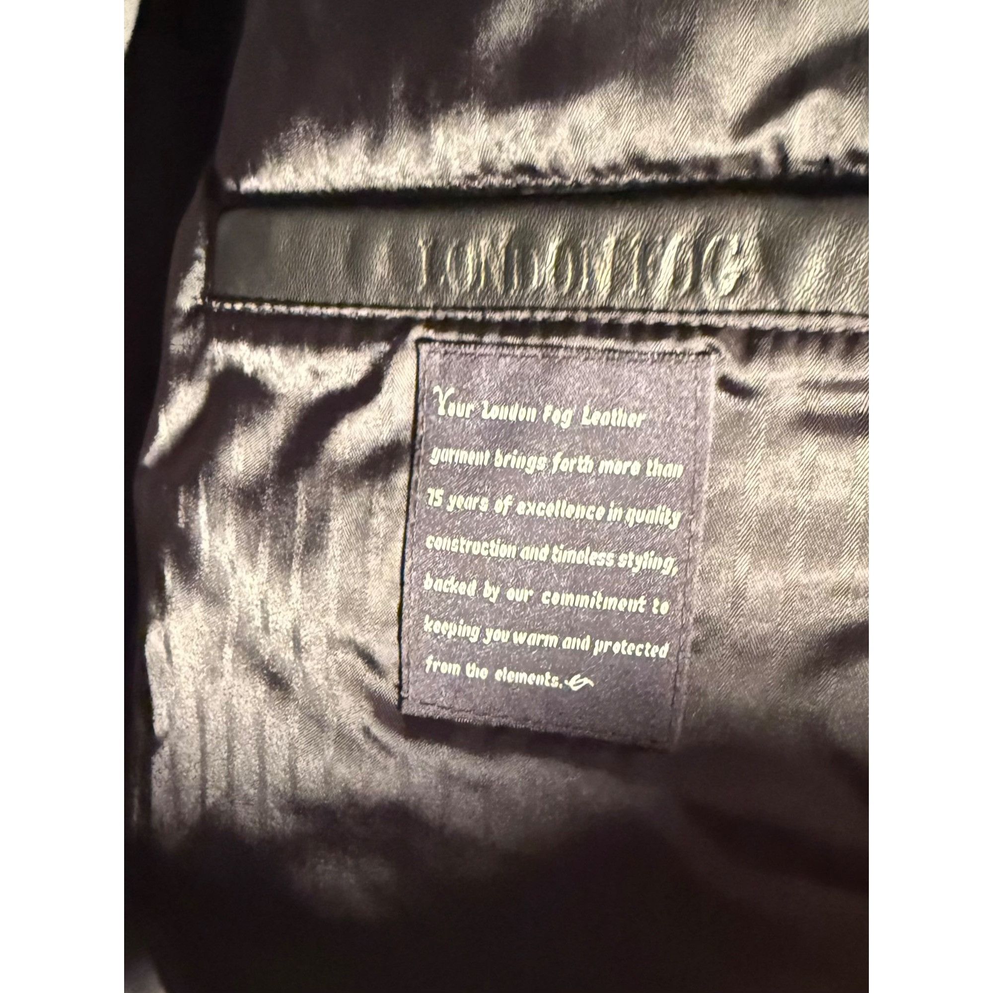 London Fog Vintage London Fog Men's Black Leather Jacket - Size Large Size US L / EU 52-54 / 3 - 6 Thumbnail