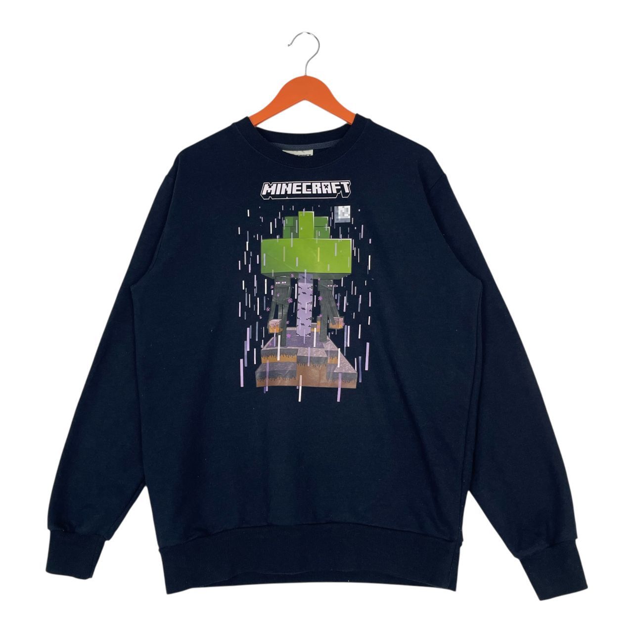 Anime Vintage Minecraft Big Printed Logo Pullover Sweatshirt Size US L / EU 52-54 / 3 - 1 Thumbnail