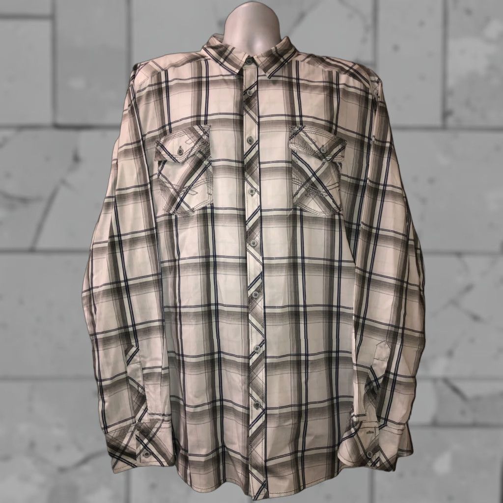 BKE BKE ATHLETIC FIT Mens Button Plaid Shirt XXL Size US XXL / EU 58 / 5 - 1 Thumbnail