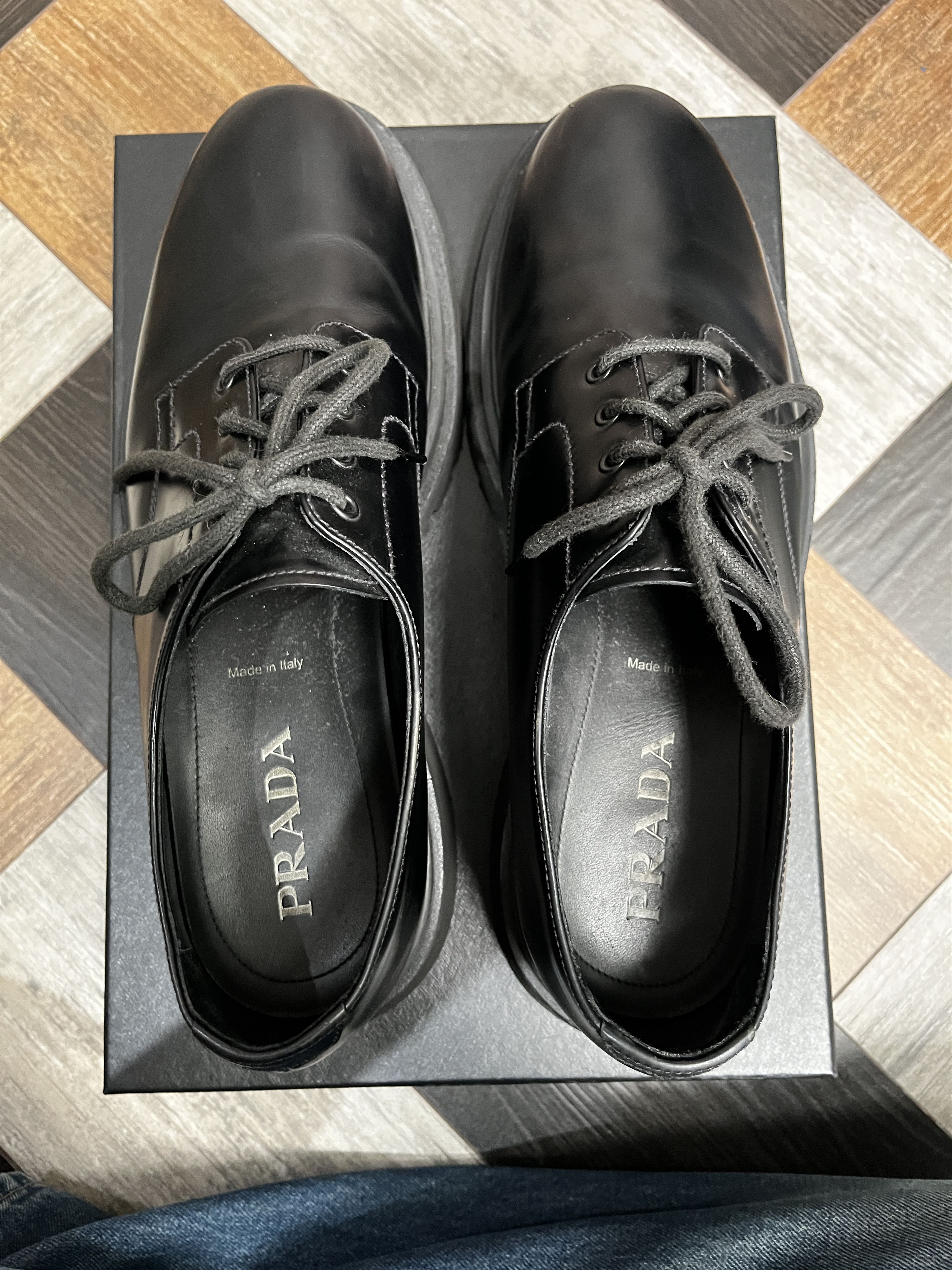 Prada Derby Leather Shoes Size US 10 / EU 43 - 4 Thumbnail