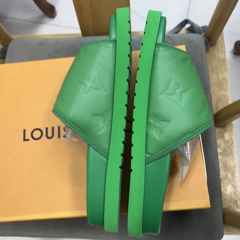 Louis Vuitton Louis Vuitton Green Slide Sandals for Men -2508 Size US 8 / EU 41 - 7 Thumbnail
