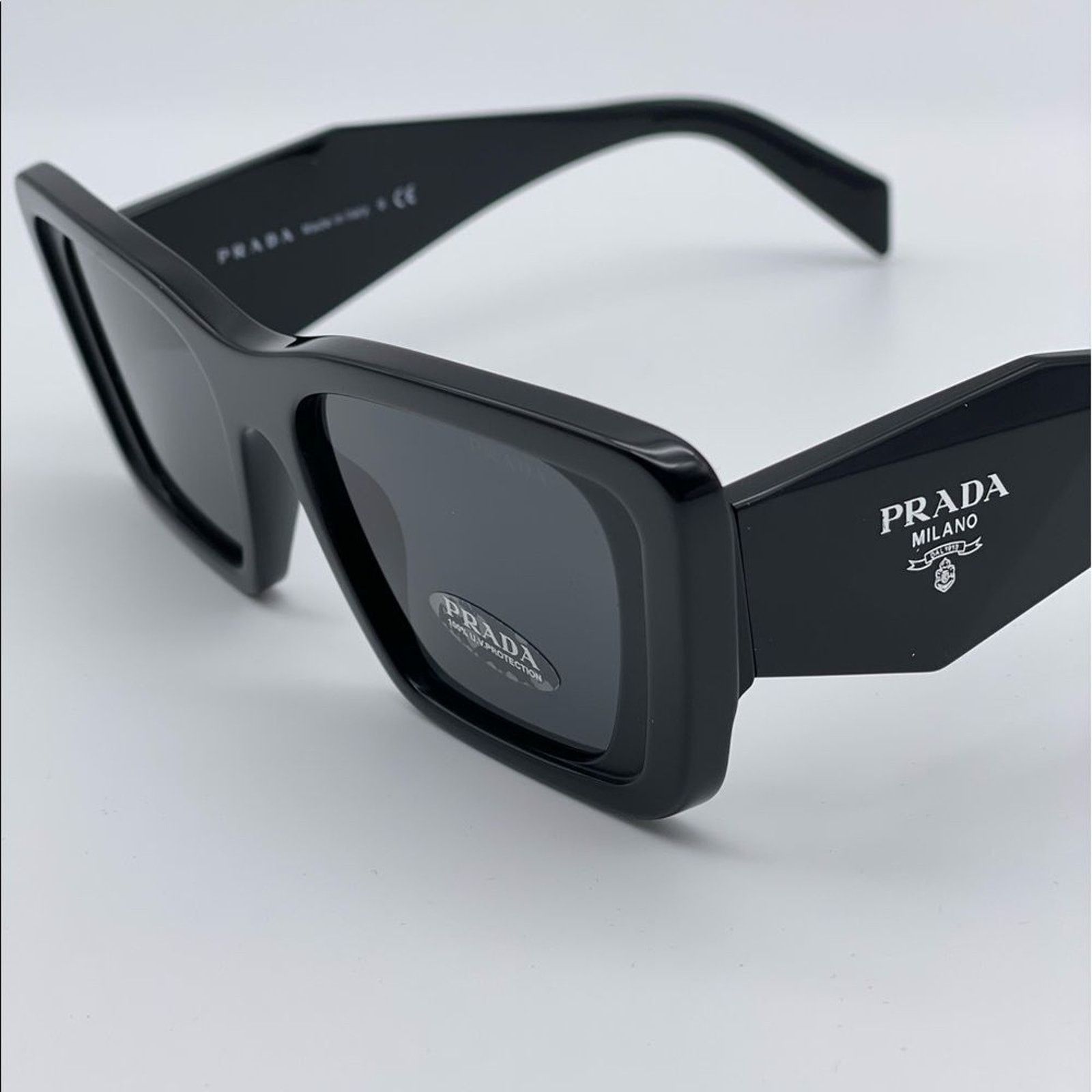 Prada NEW PRADA PR08YS 1AB5S0 Black Dark Grey Unisex Sunglasses Size ONE SIZE - 4 Thumbnail