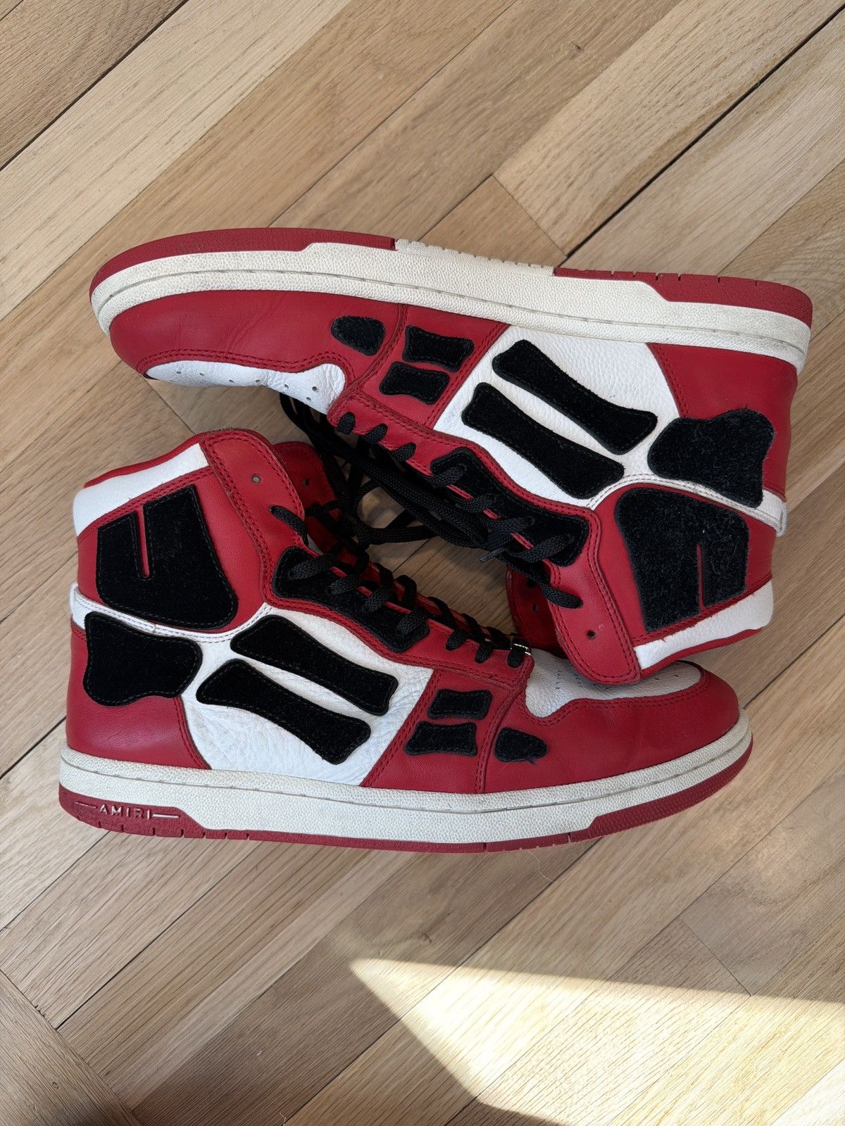 Amiri AMIRI SKEL-TOP HIGH RED bones Size US 12 / EU 45 - 1 Thumbnail